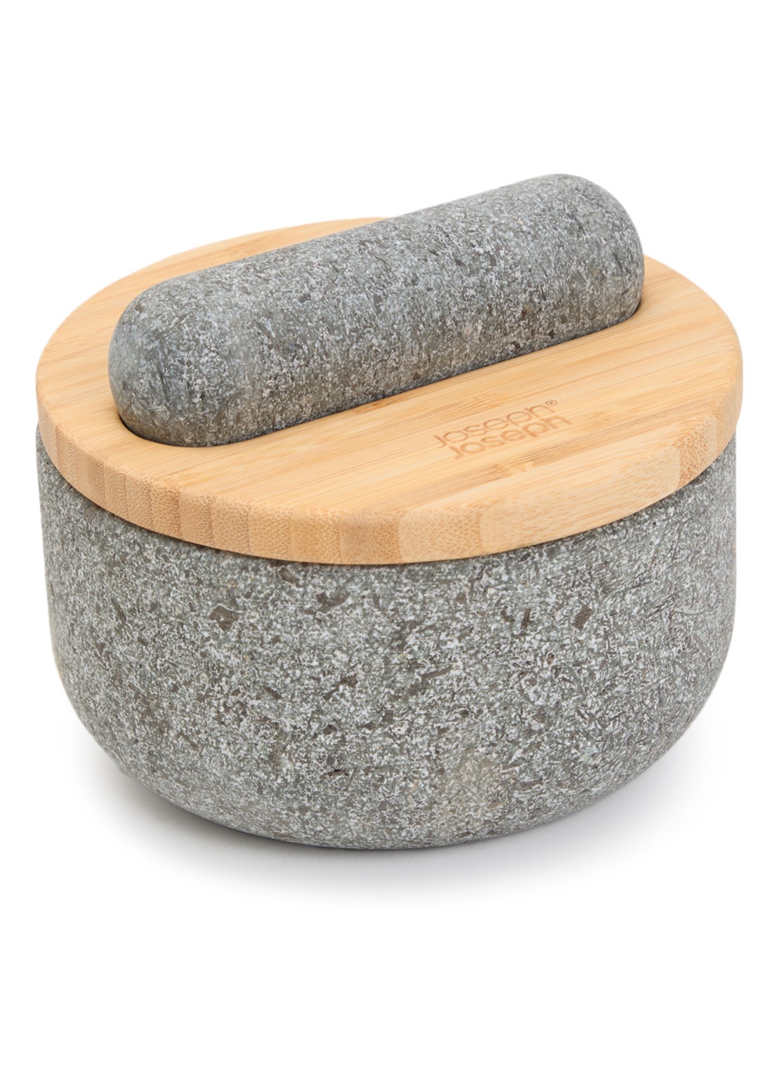 Joseph Joseph Dash vijzel met stamper 15,5 cm - voorkant grijsmele