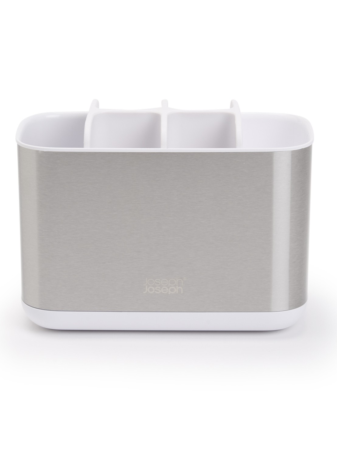 Joseph Joseph EasyStore Large tandenborstelhouder  - voorkant zilver