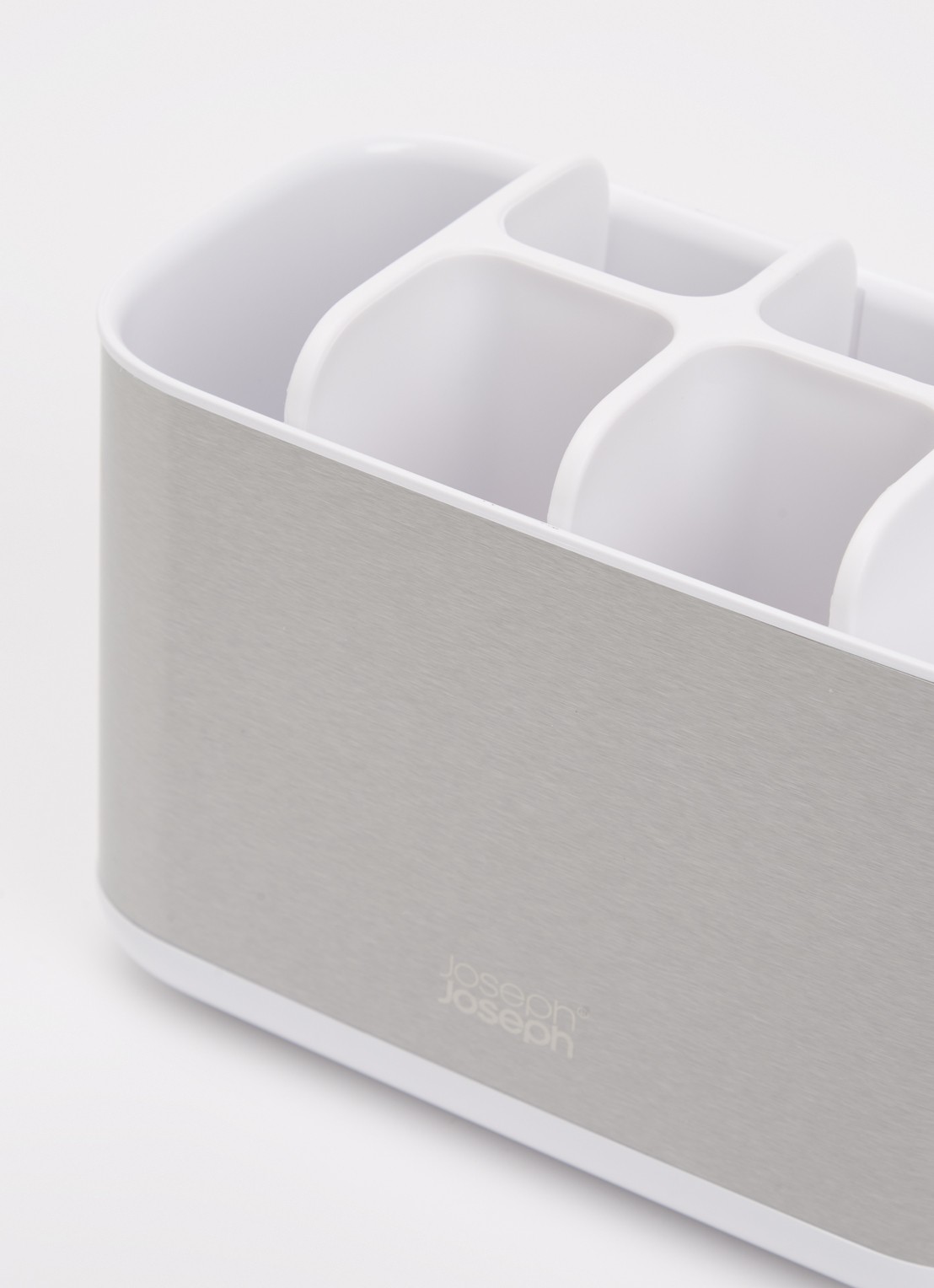 Joseph Joseph EasyStore Large tandenborstelhouder  - voorkant 2 zilver