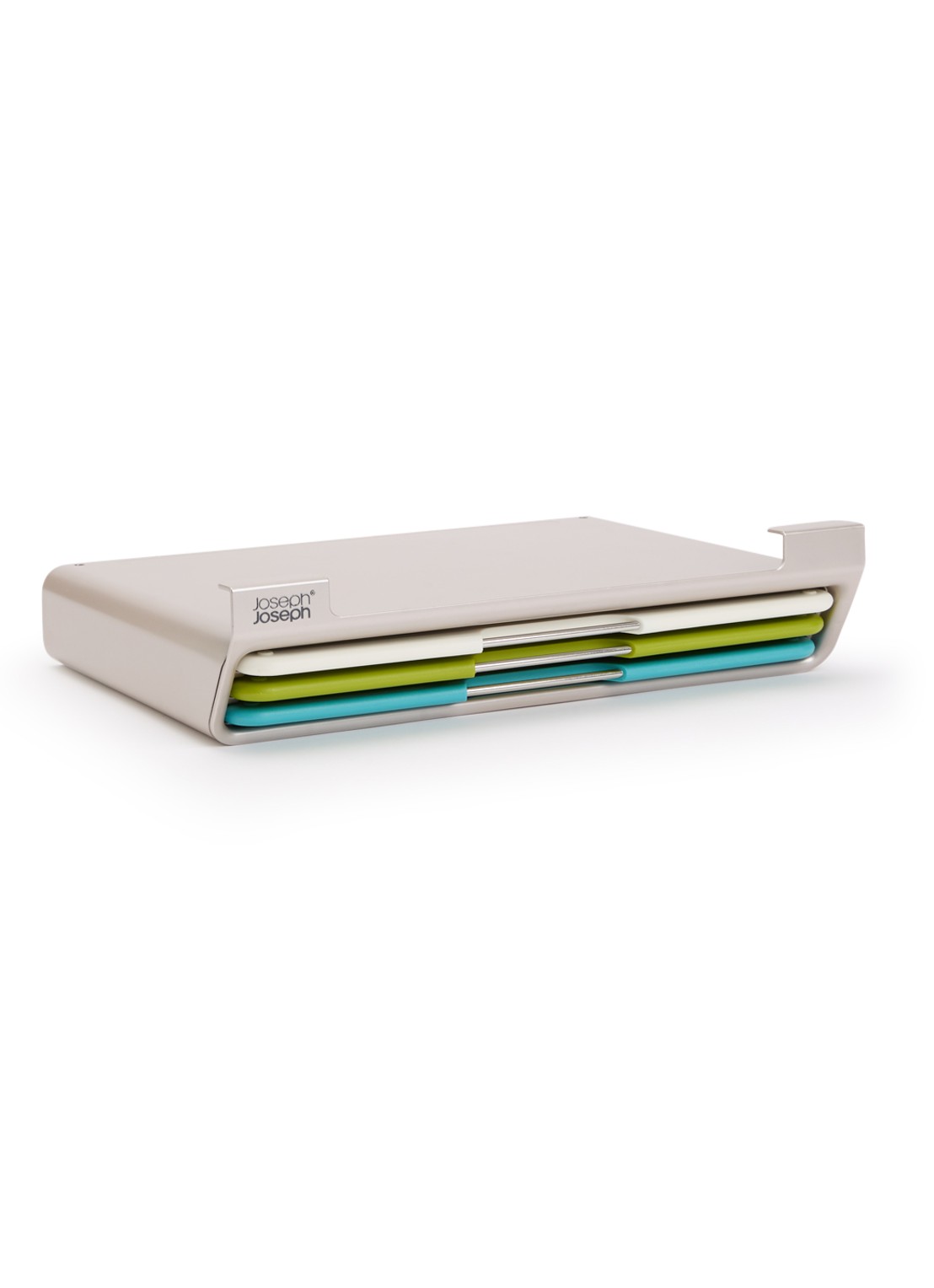 Joseph Joseph Folio Slim snijplank met houder set van 3  - voorkant multicolor