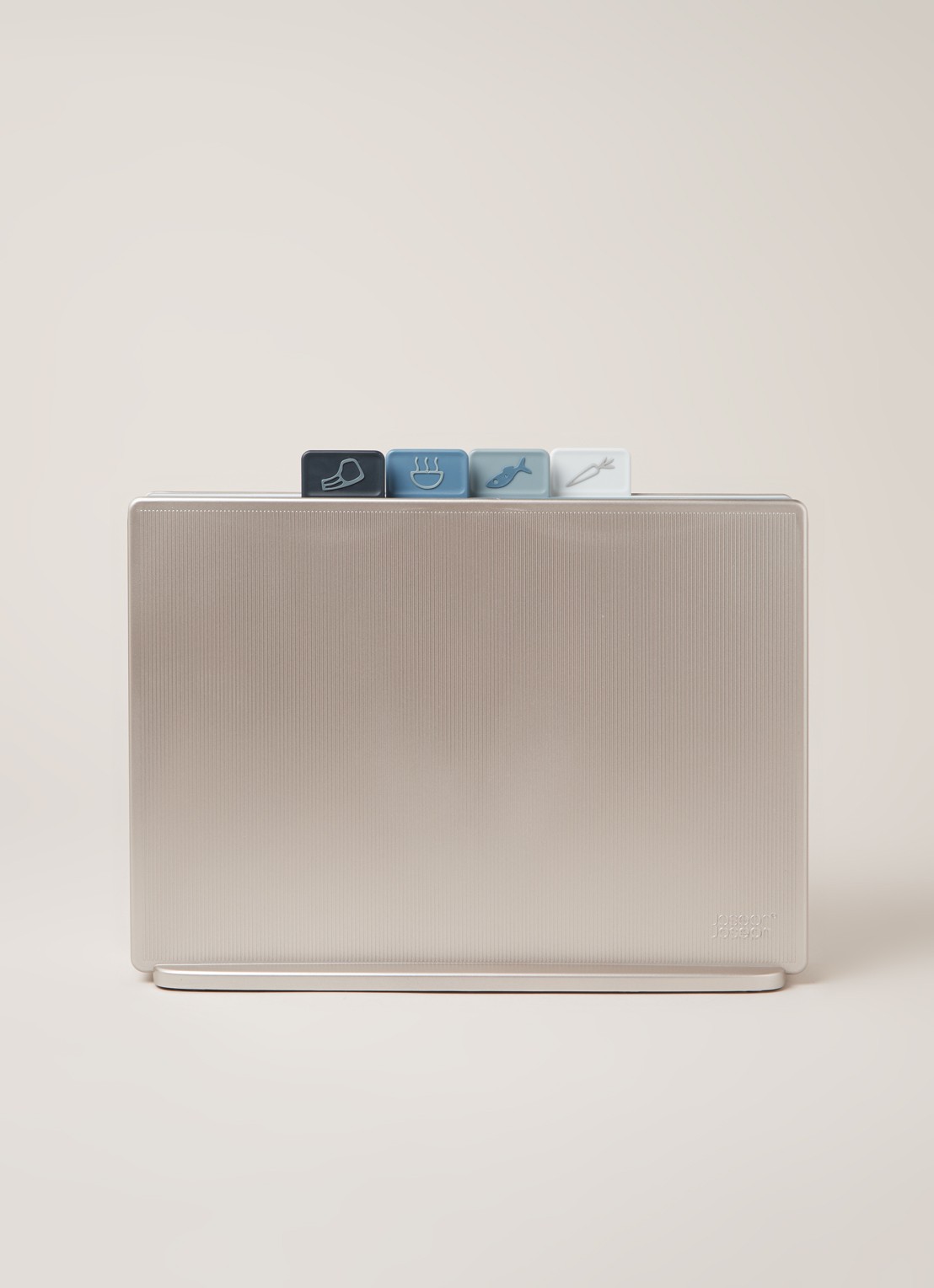 Joseph Joseph Index snijplank 34 x 24 cm set van 4 - voorkant 2 zilver