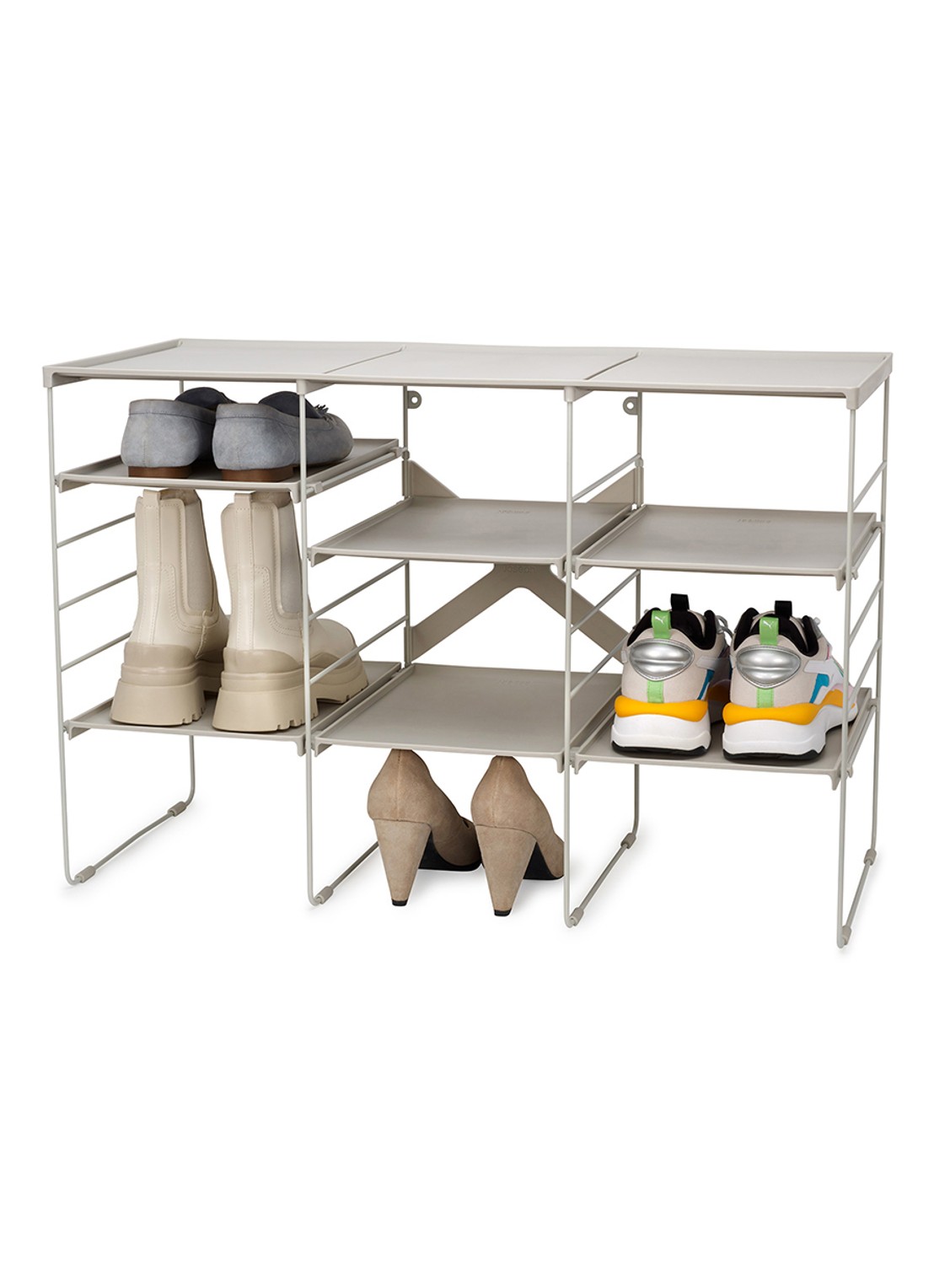 Joseph Joseph Level Plus schoenenrek 51,2 x 75,8 cm - achterkant beige