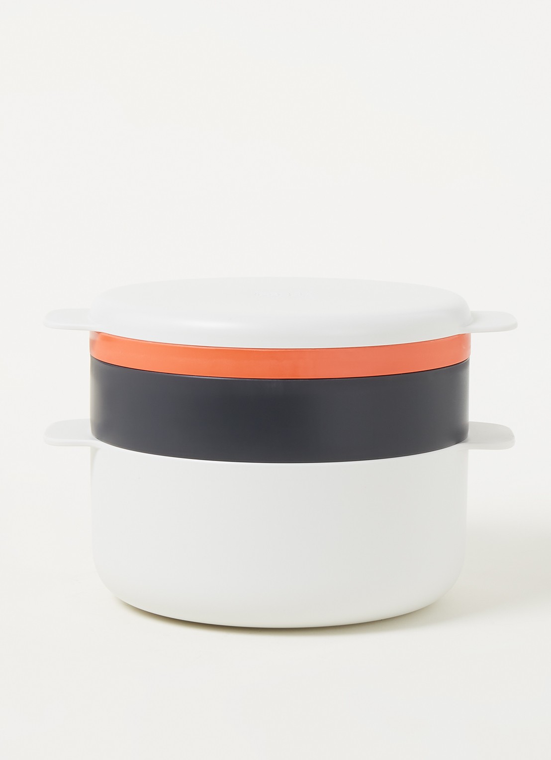 Joseph Joseph M-Cuisine kookset voor magnetron 4-delig - voorkant 3 lichtgrijs
