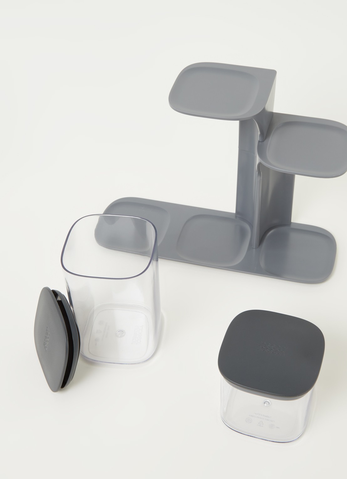 Joseph Joseph Podium Carrousel voorraaddoos met houder set van 5 - detail 3 transparant