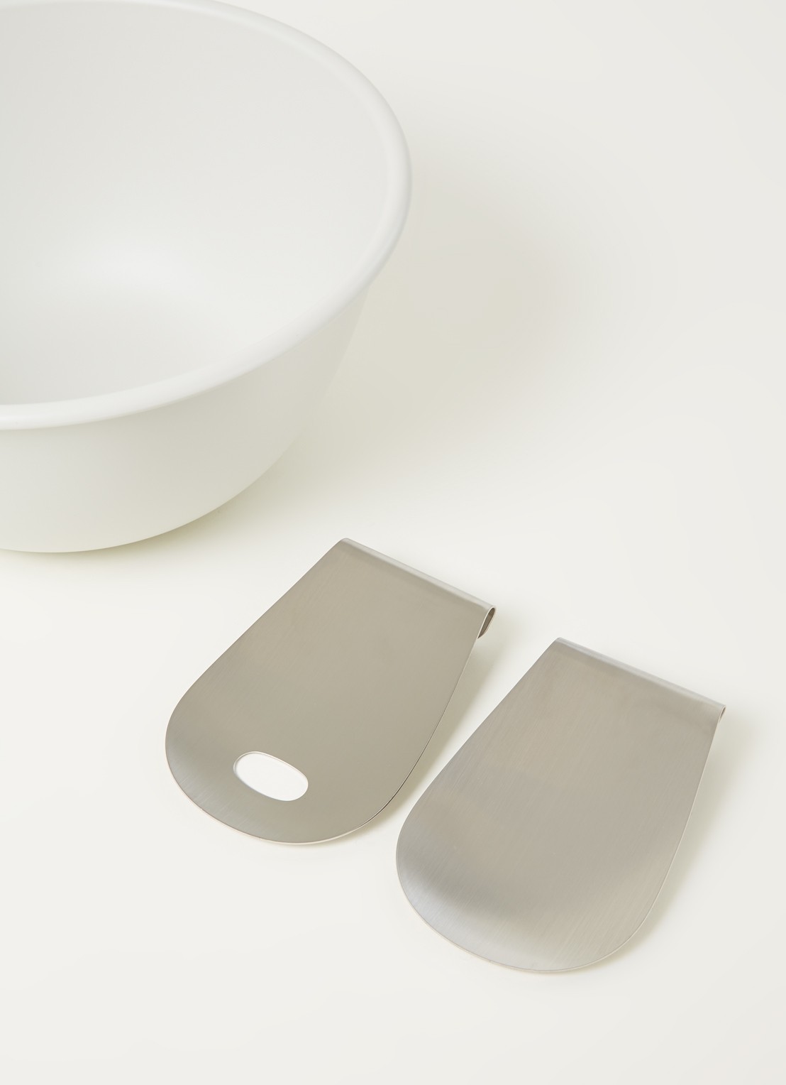Joseph Joseph Uno saladeschaal met saladebestek - voorkant 2 beige