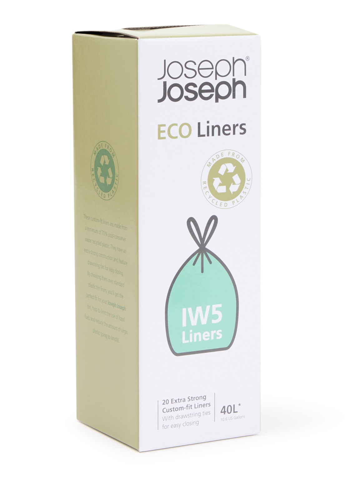 Joseph Joseph Vuilniszakken IW5 40 liter  - voorkant antraciet