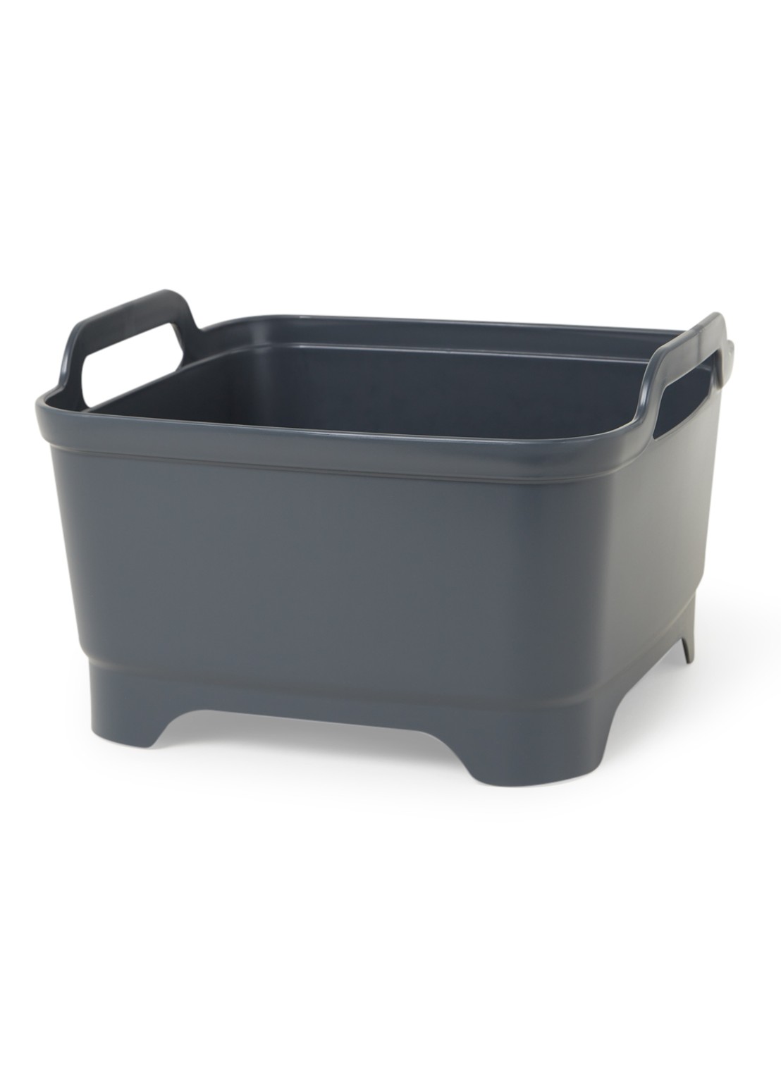 Joseph Joseph Wash & Drain afwasteil met stop - voorkant donkergrijs