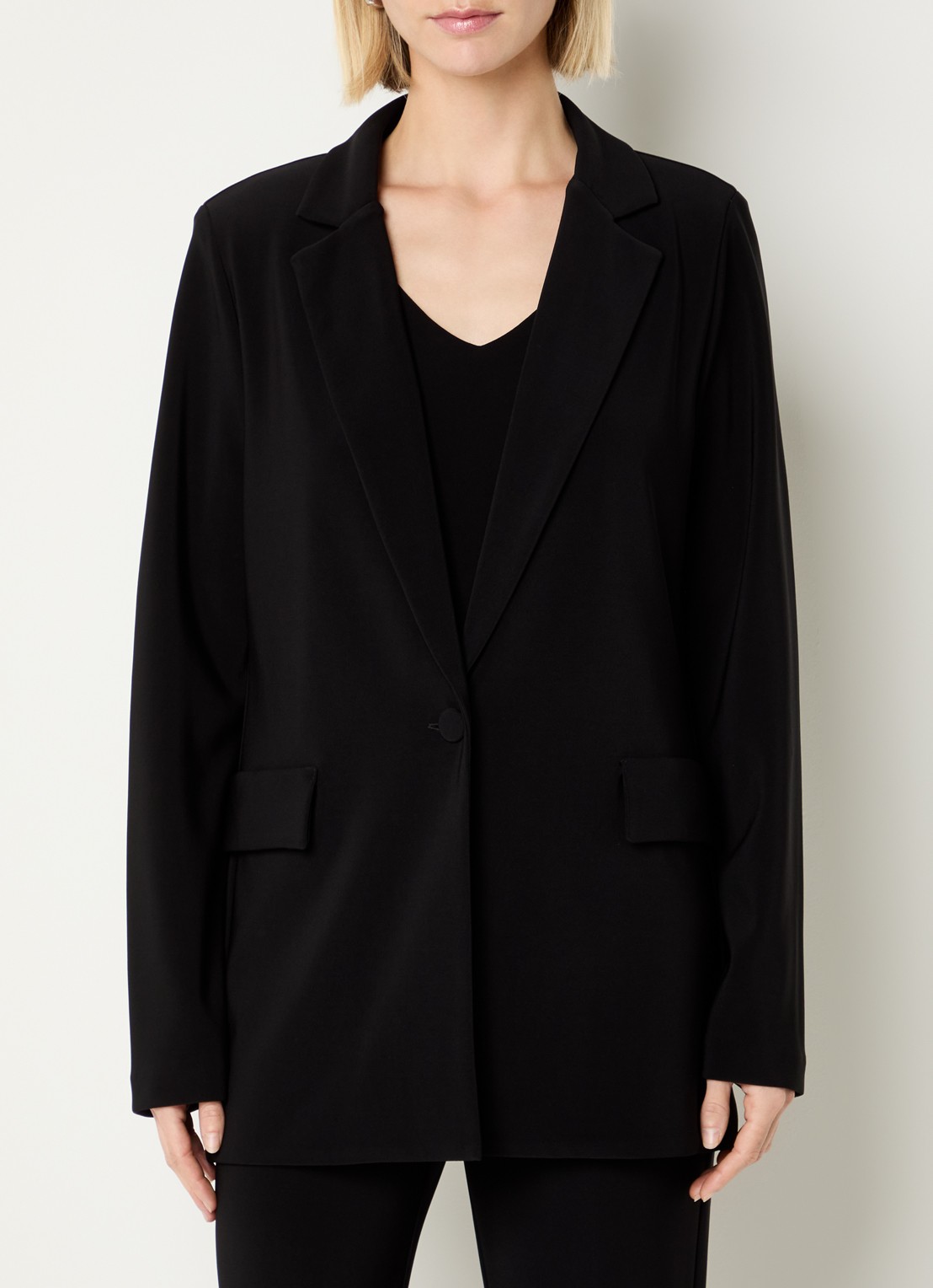 Joseph Ribkoff Blazer met klepzakken en schoudervulling - detail 4 zwart