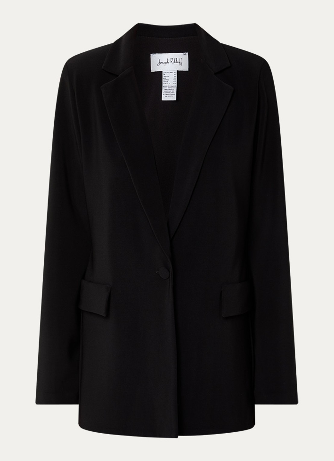 Joseph Ribkoff Blazer met klepzakken en schoudervulling - voorkant 2 zwart