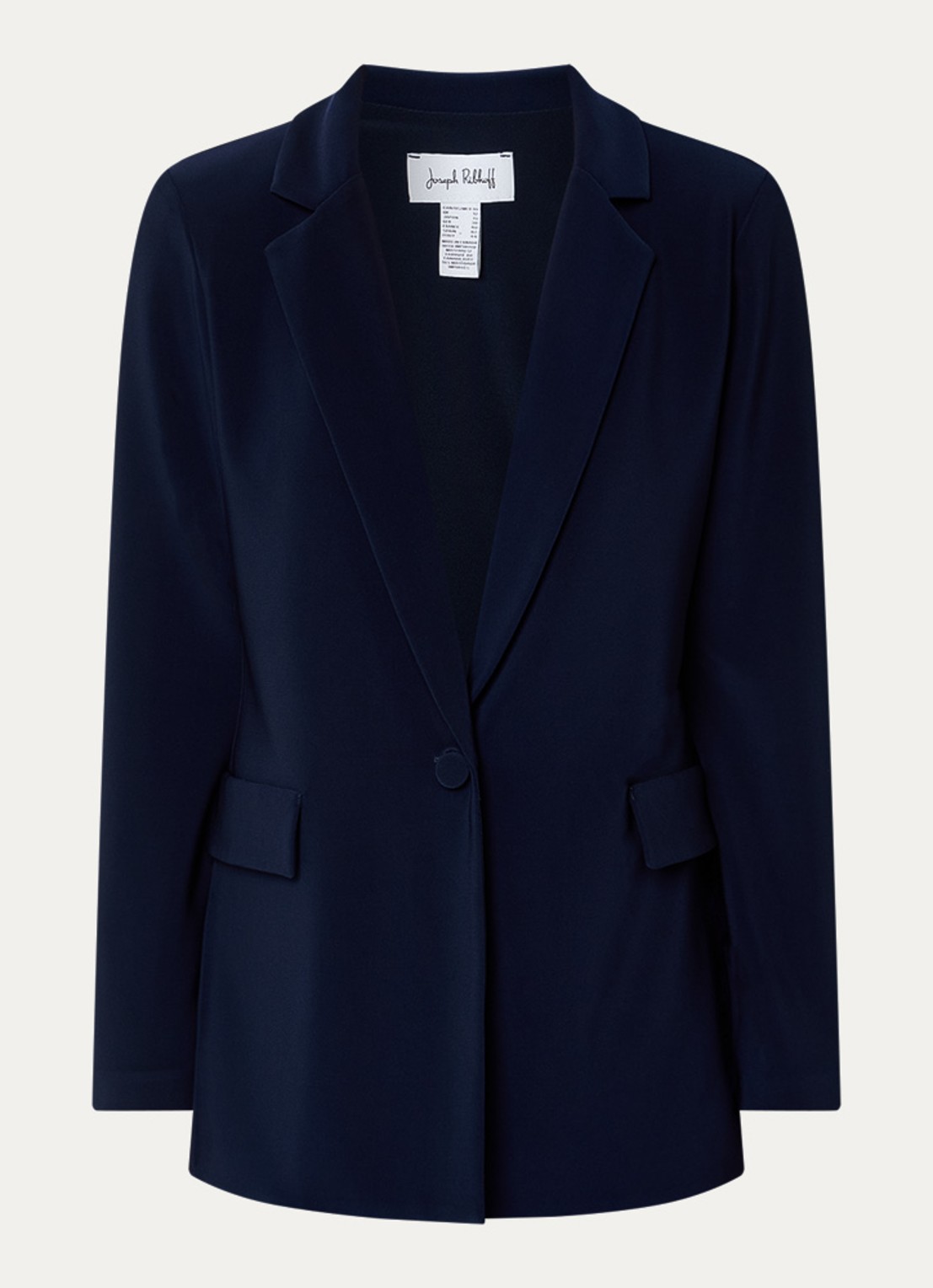 Joseph Ribkoff Blazer met klepzakken en schoudervulling - voorkant 2 donkerblauw