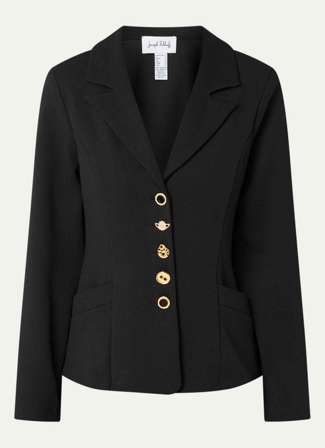 Joseph Ribkoff Blazer met steekzakken - voorkant 3 zwart