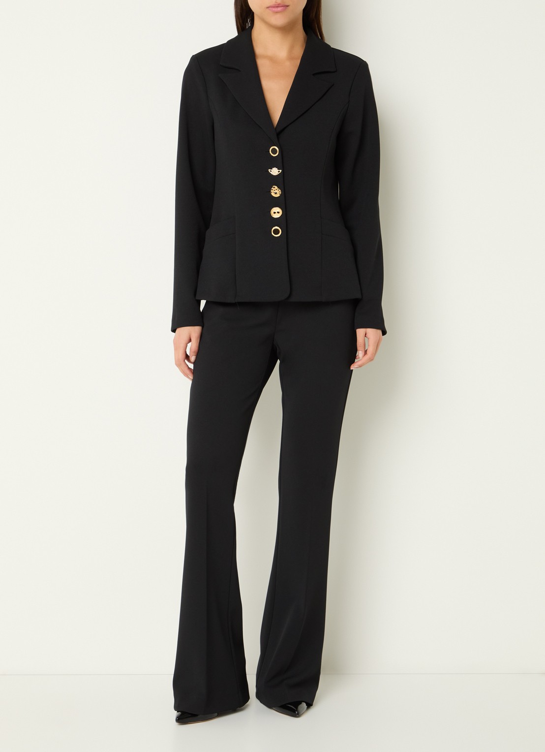 Joseph Ribkoff Blazer met steekzakken - voorkant 4 zwart