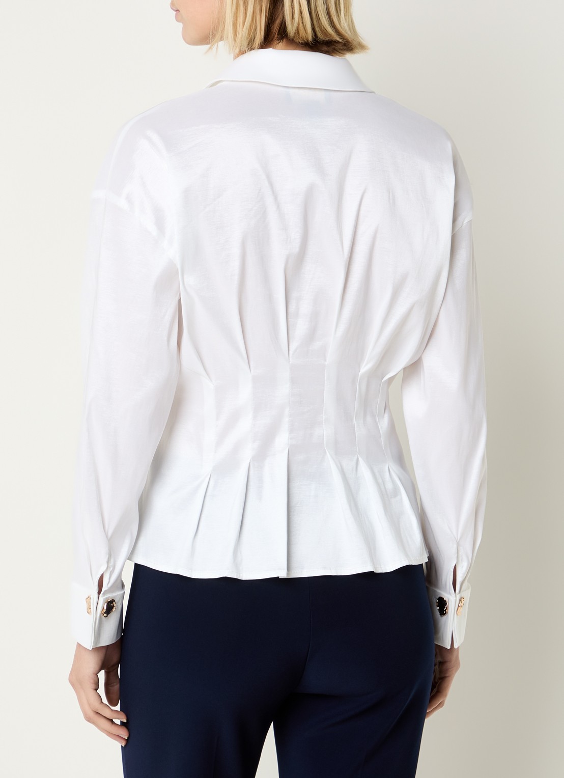 Joseph Ribkoff Blouse met plooidetail - achterkant wit