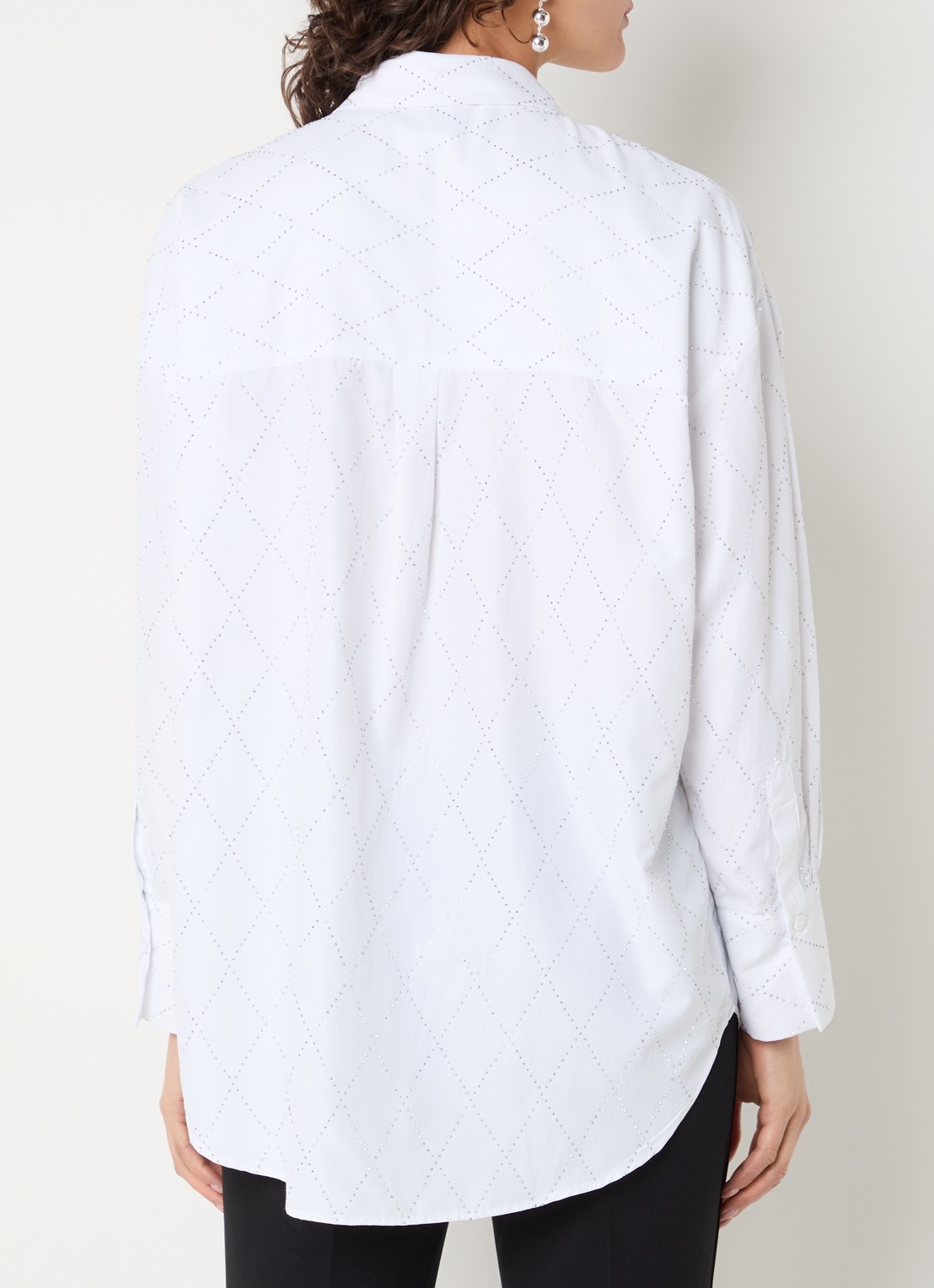 Joseph Ribkoff Blouse met strass - achterkant 2 wit