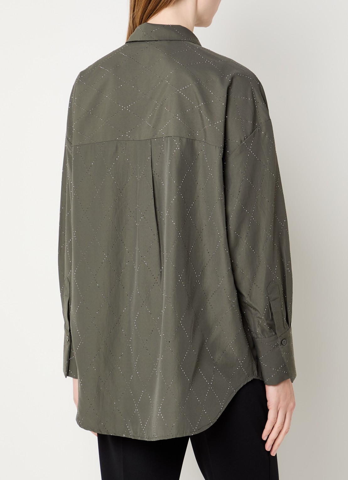 Joseph Ribkoff Blouse met strass - achterkant 2 bronsgroen