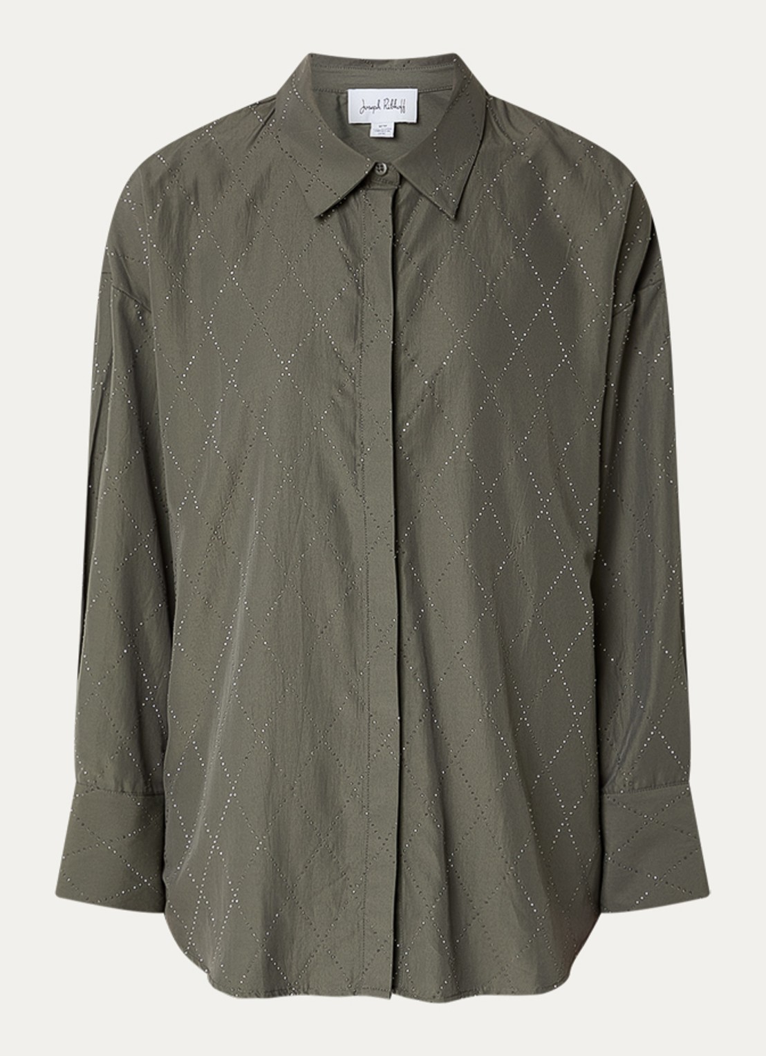 Joseph Ribkoff Blouse met strass - voorkant 3 bronsgroen
