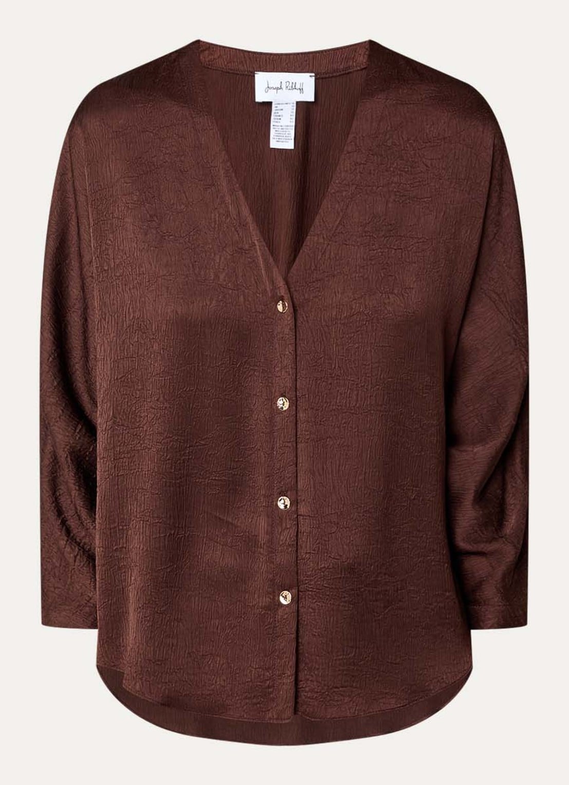 Joseph Ribkoff Blouse met structuur - voorkant kastanjebruin