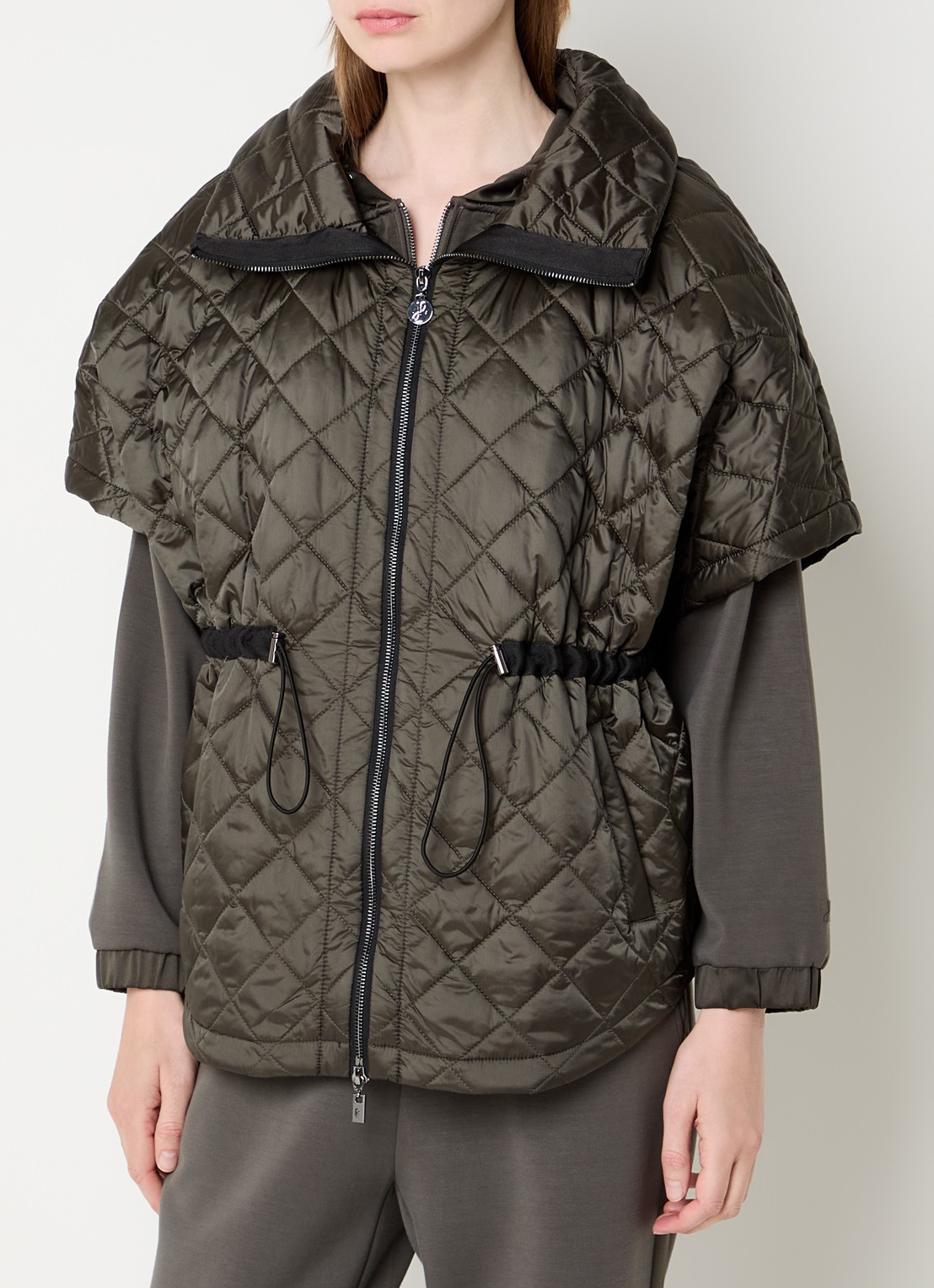 Joseph Ribkoff Bodywarmer met trekkoord en steekzakken - detail 2 beige