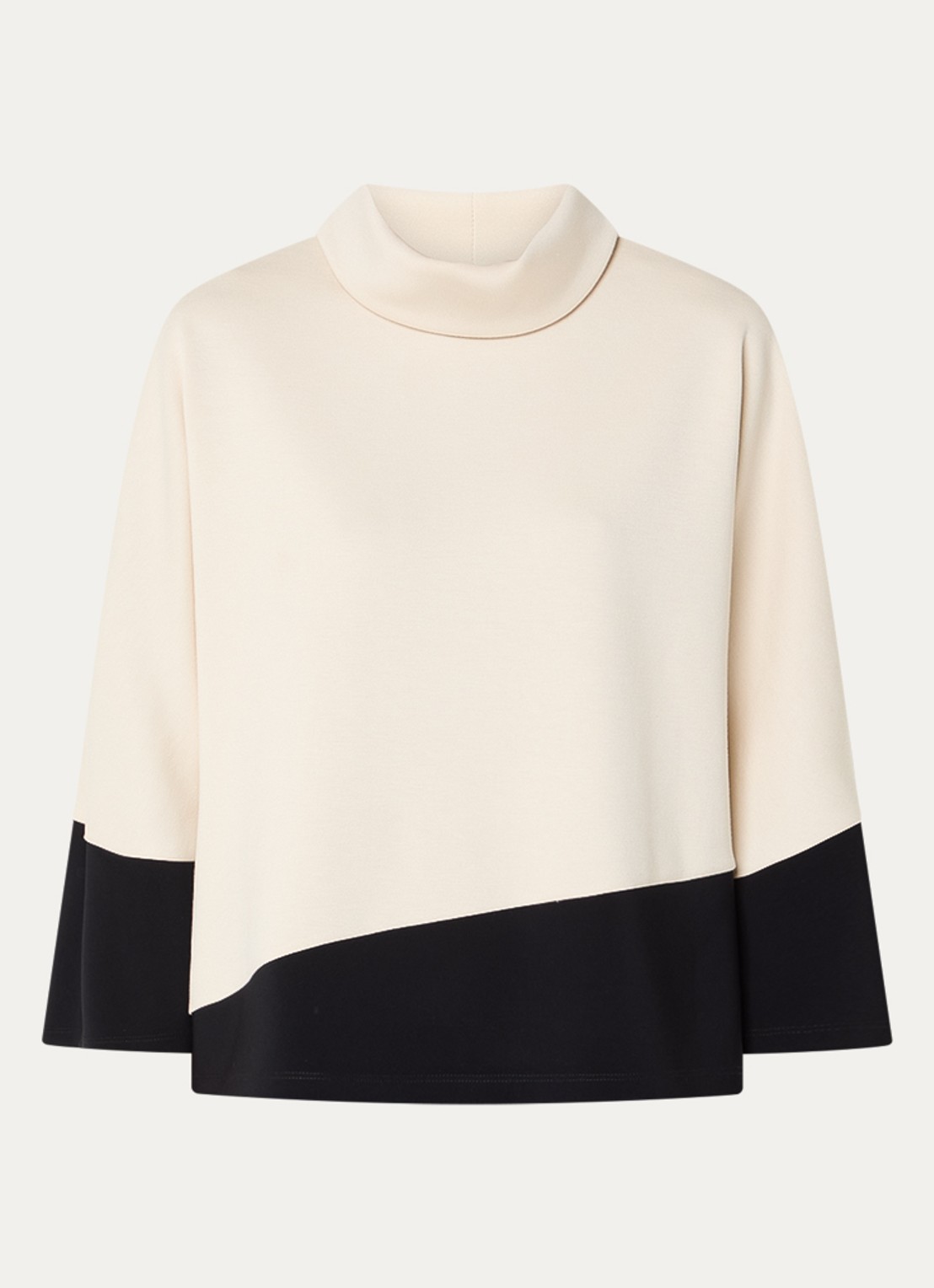 Joseph Ribkoff Coltrui met colour blocking - voorkant 3 ivoor