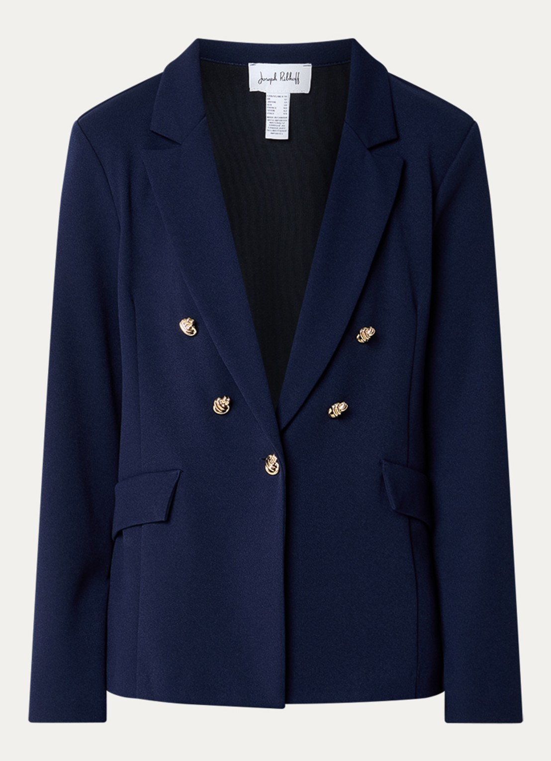 Joseph Ribkoff Double breasted blazer met sierknopen - voorkant 2 donkerblauw
