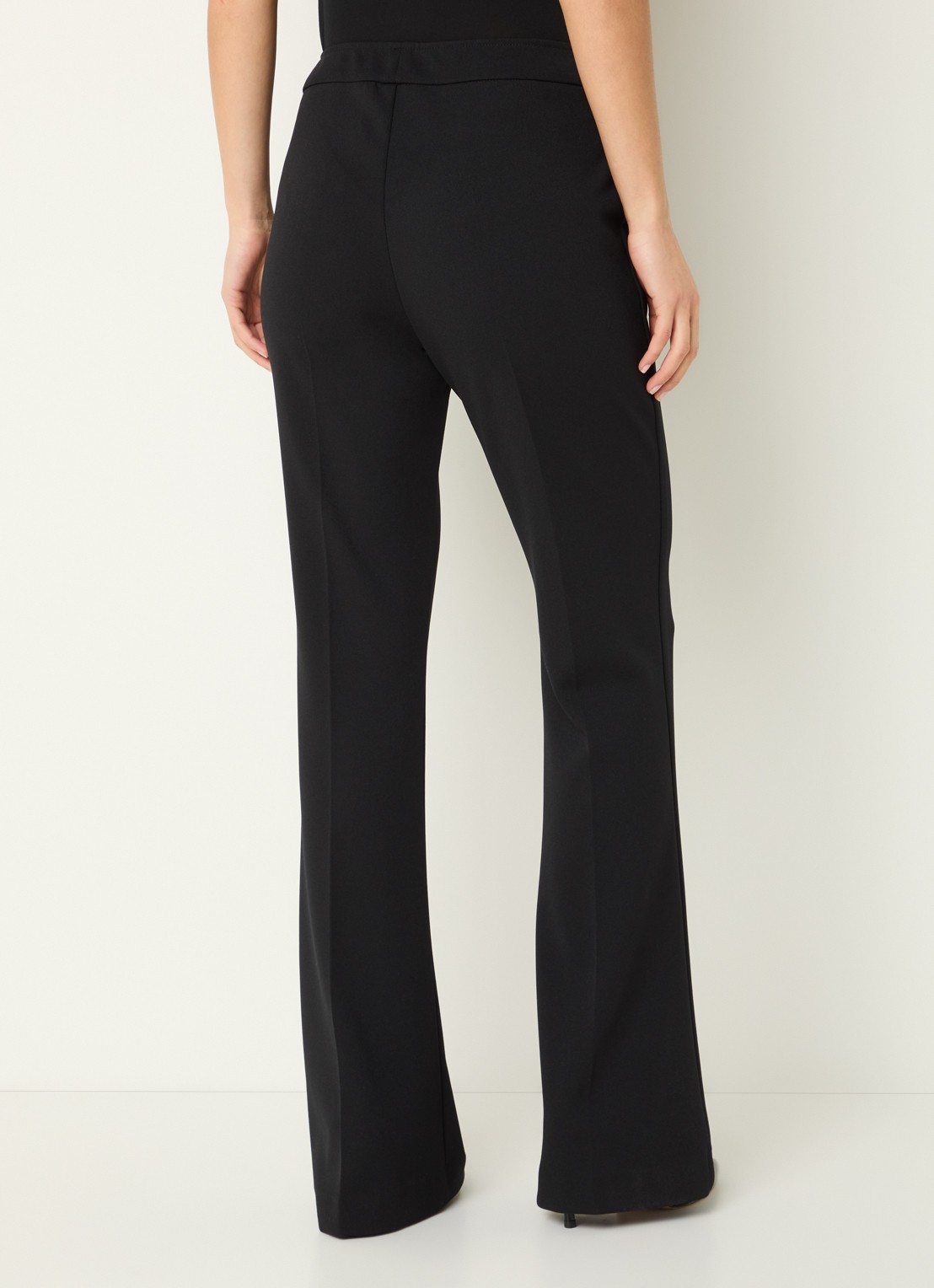 Joseph Ribkoff High waist flared fit broek met stretch - achterkant 4 zwart