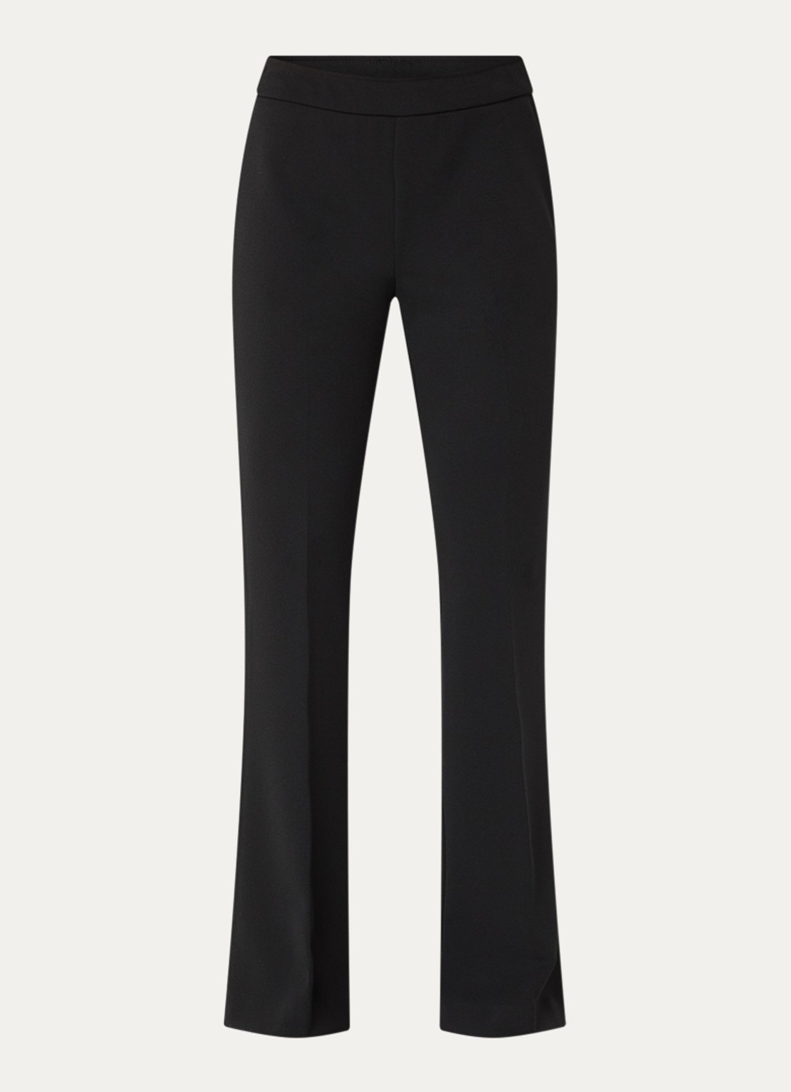 Joseph Ribkoff High waist flared fit broek met stretch - voorkant 2 zwart