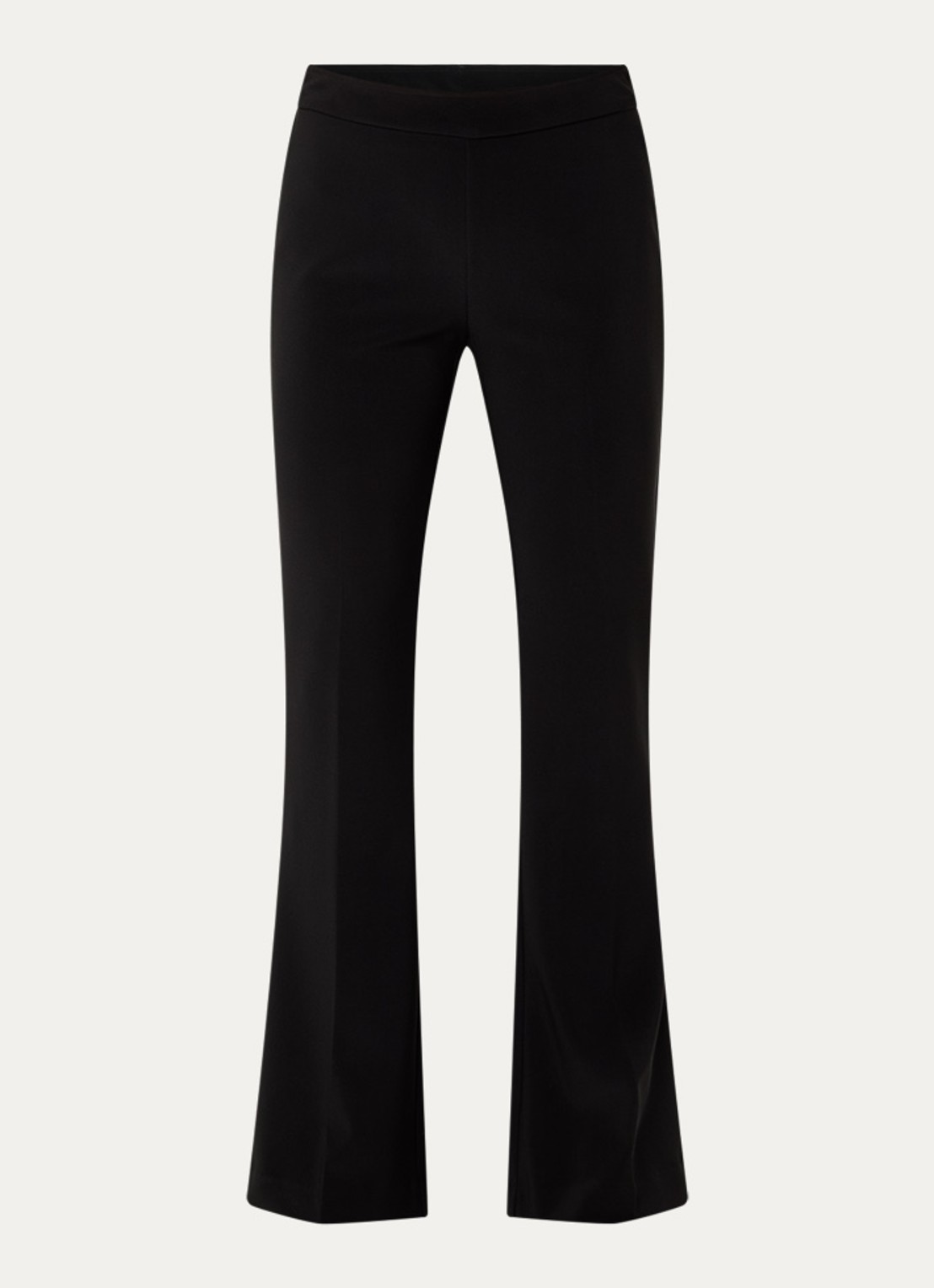 Joseph Ribkoff High waist flared fit pantalon met persplooi - voorkant 2 zwart