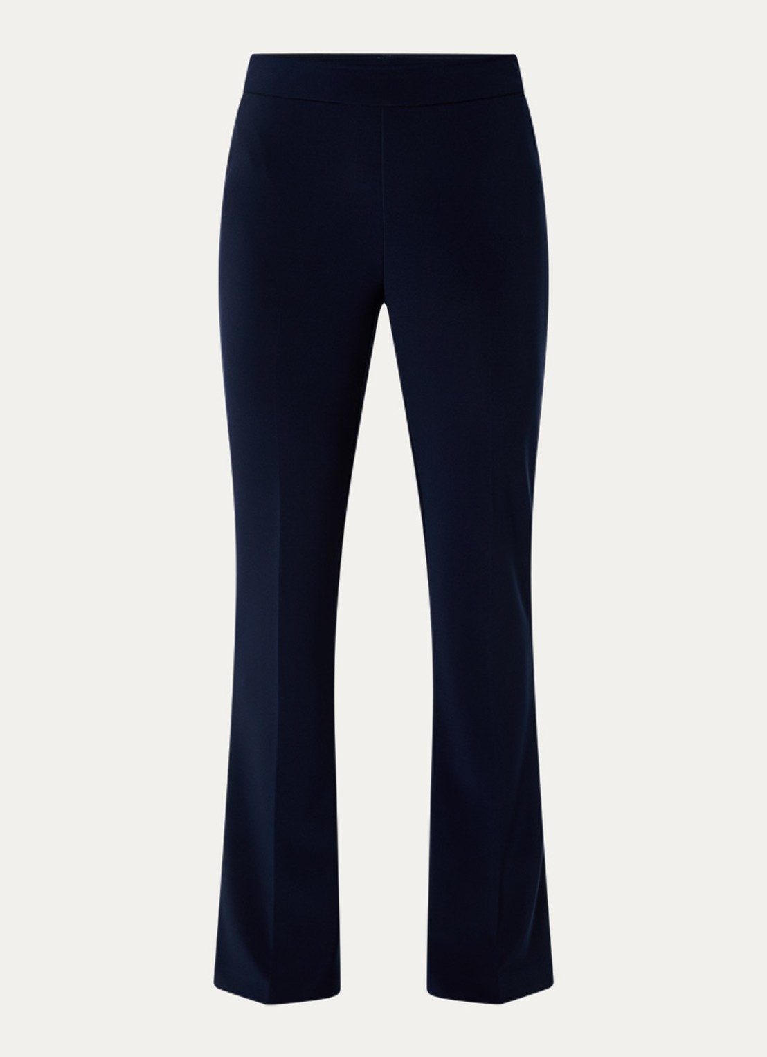 Joseph Ribkoff High waist flared fit pantalon met persplooi - voorkant donkerblauw