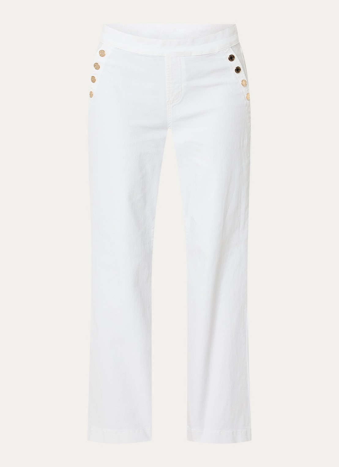 Joseph Ribkoff High waist flared jeans met gekleurde wassing - voorkant 2 wit