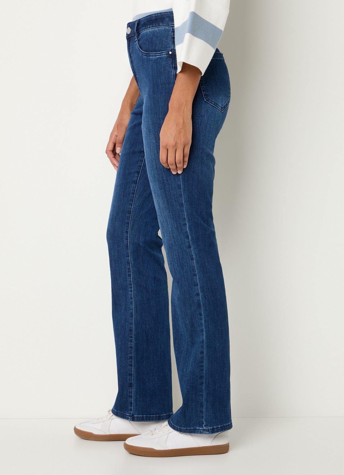 Joseph Ribkoff High waist flared jeans met medium wassing - detail 5 indigo