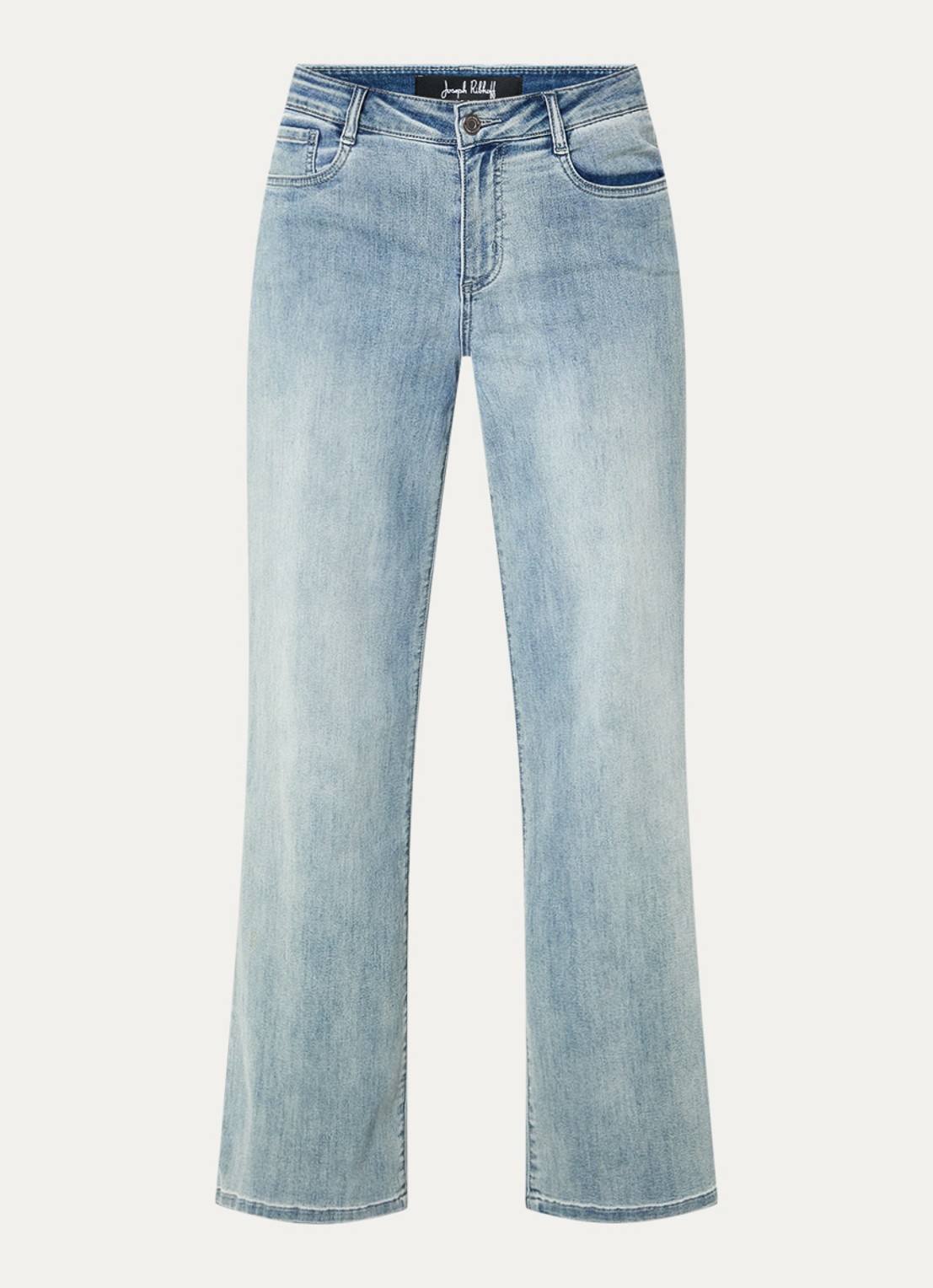 Joseph Ribkoff High waist loose fit jeans met lichte wassing - voorkant indigo
