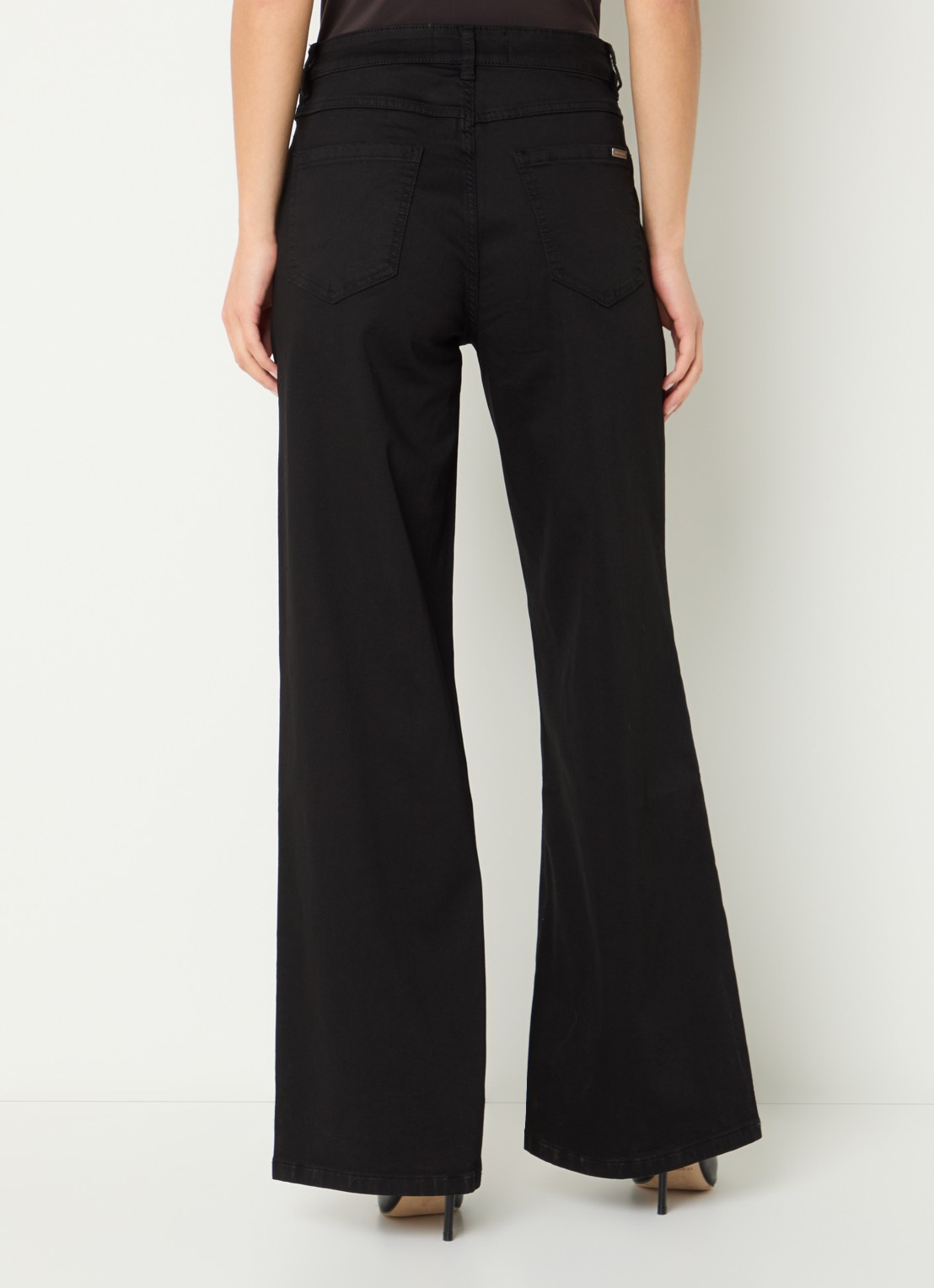 Joseph Ribkoff High waist straight fit broek met steekzakken - achterkant 5 zwart
