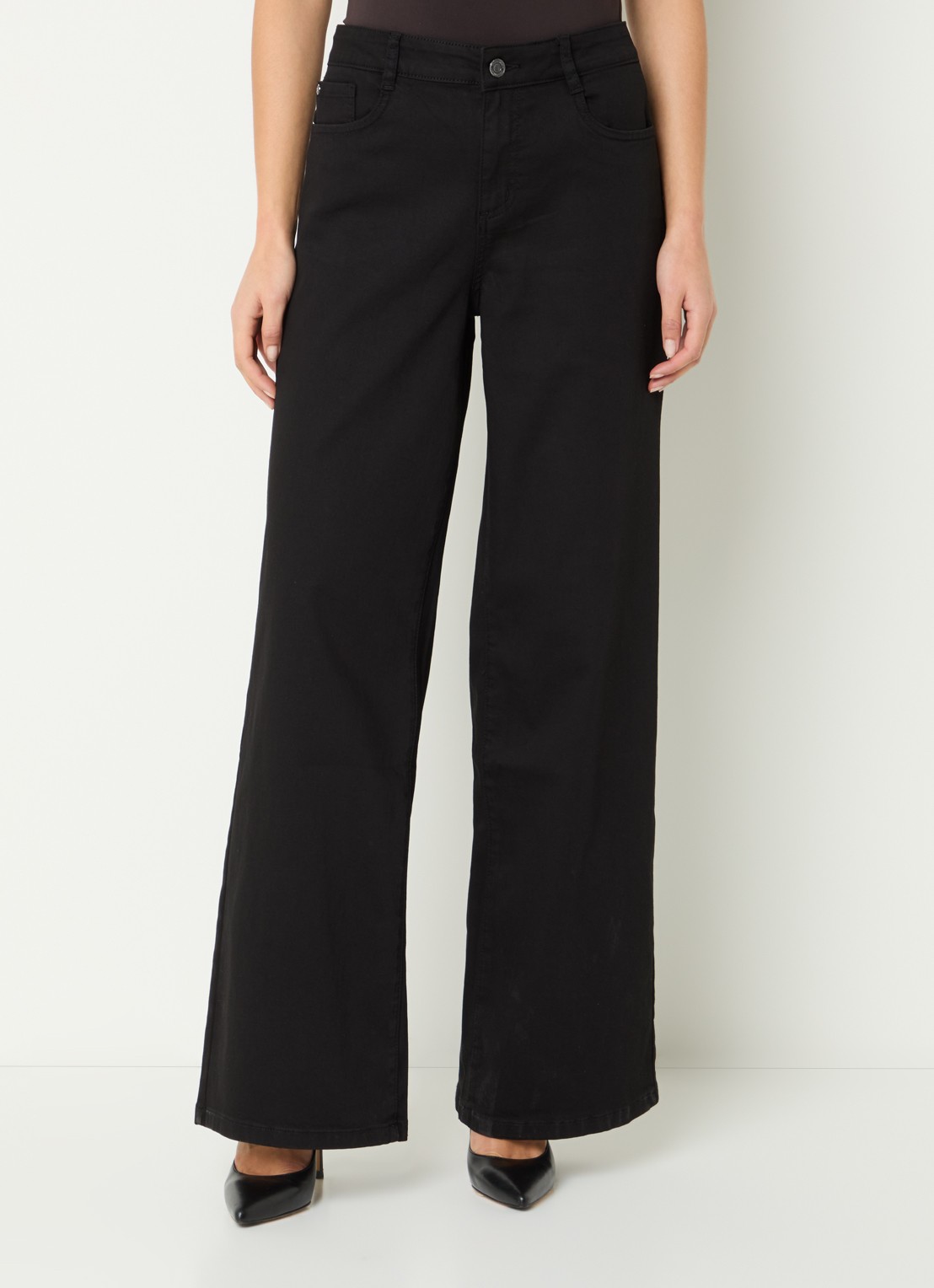 Joseph Ribkoff High waist straight fit broek met steekzakken - detail 3 zwart