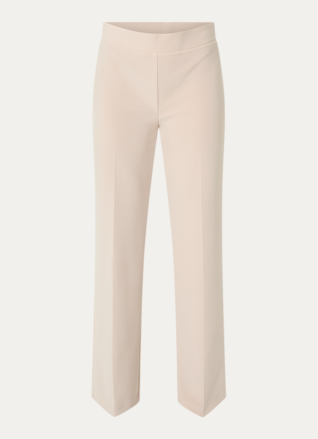 Joseph Ribkoff High waist straight fit pantalon met persplooi - voorkant 2 creme
