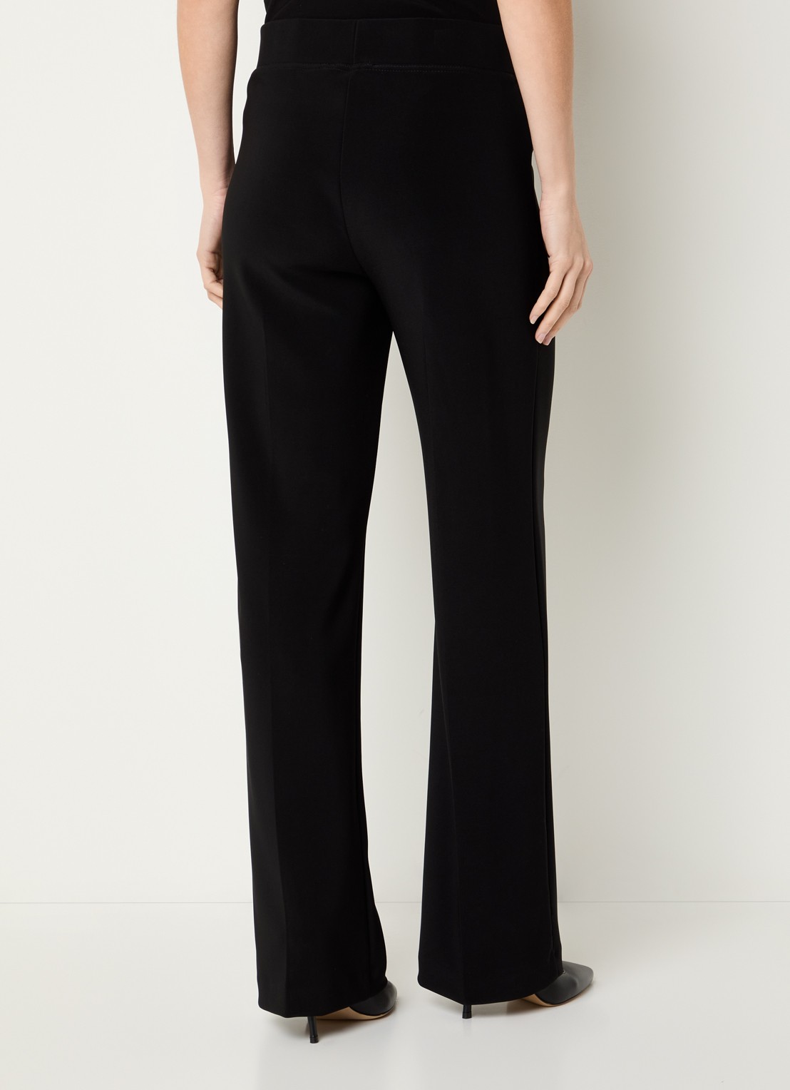 Joseph Ribkoff High waist straight fit pantalon met persplooi - achterkant 4 zwart