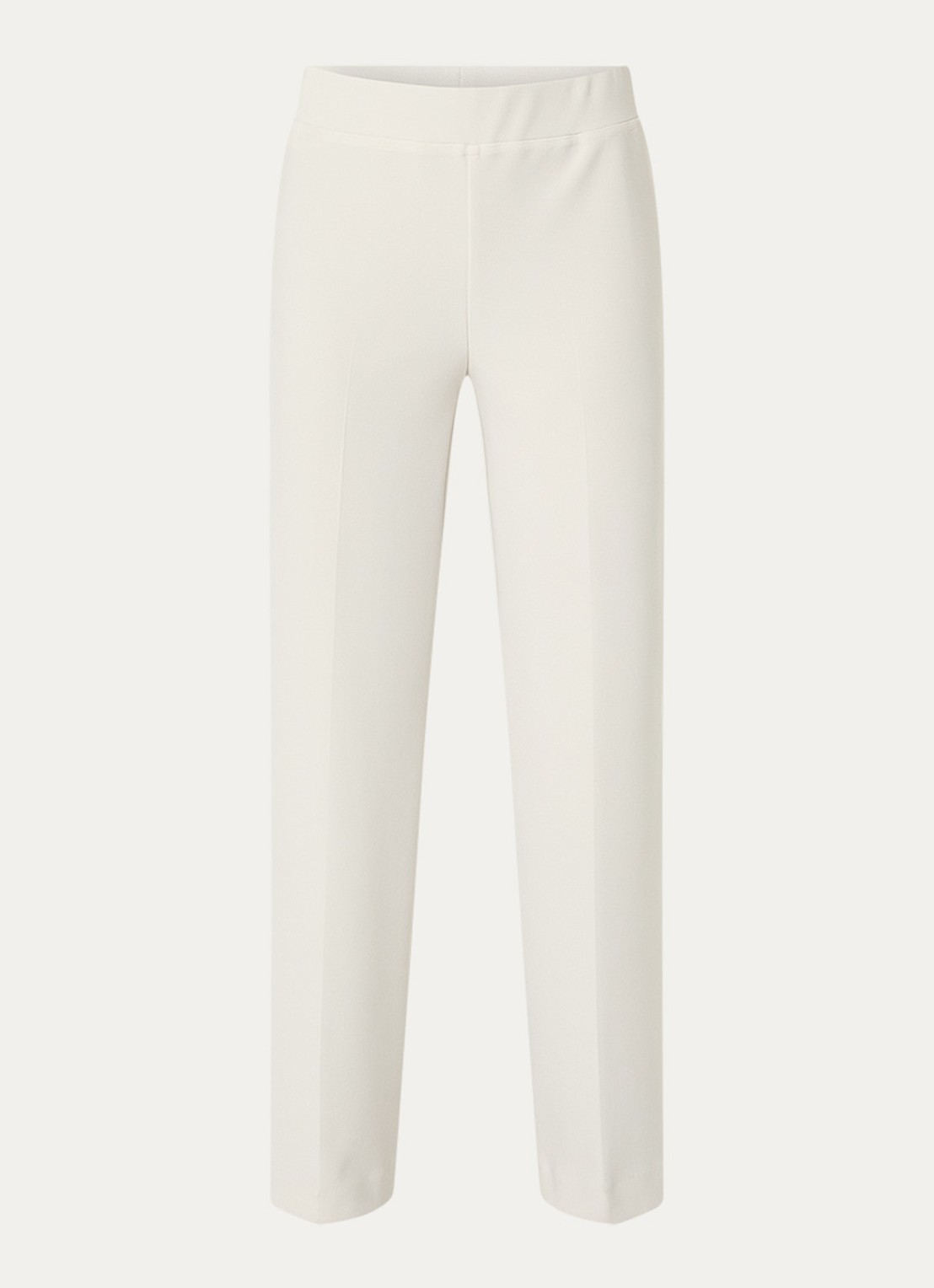 Joseph Ribkoff High waist straight fit pantalon met persplooi - voorkant 2 creme