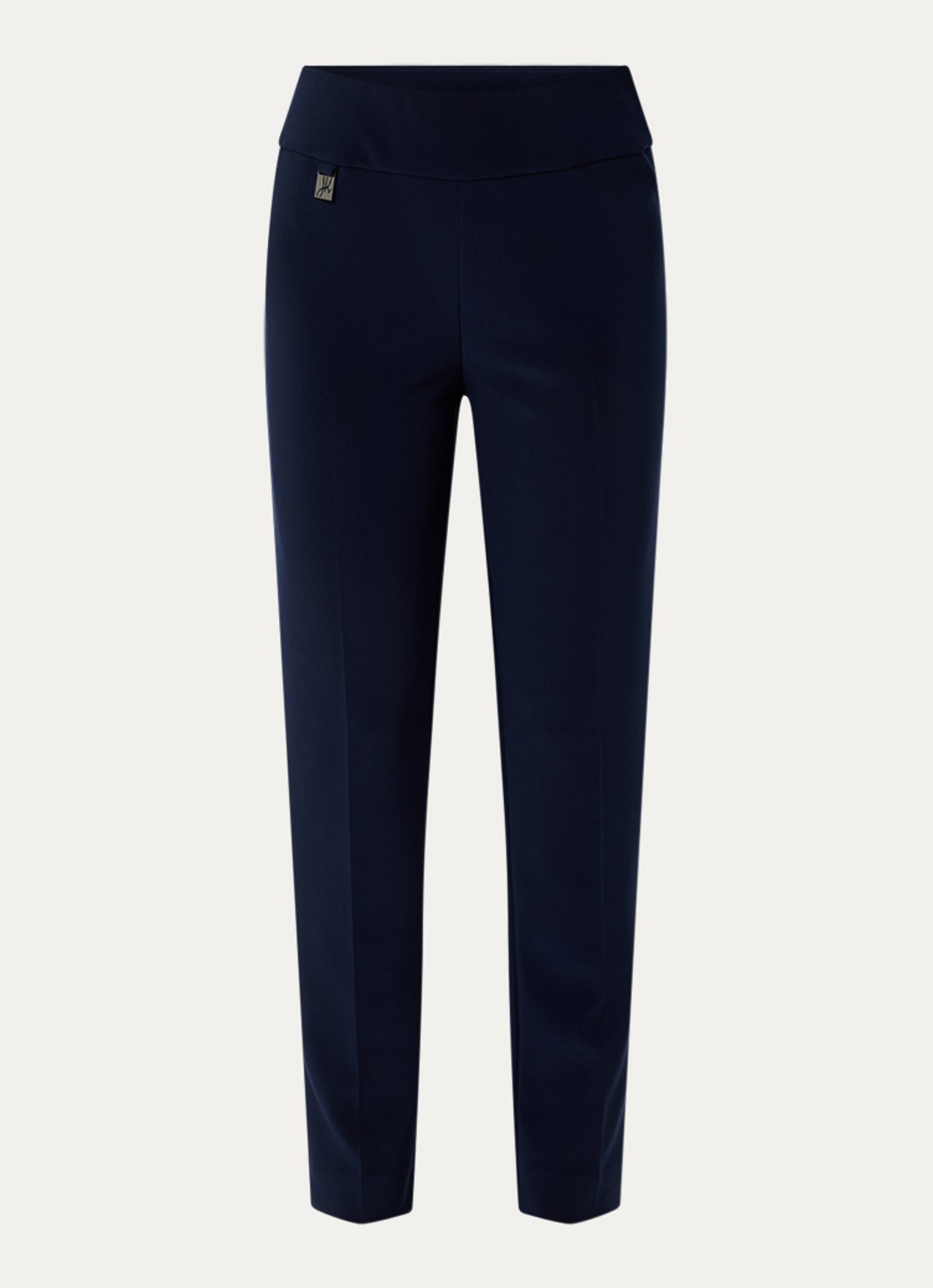 Joseph Ribkoff High waist tapered fit pantalon met persplooi - voorkant donkerblauw