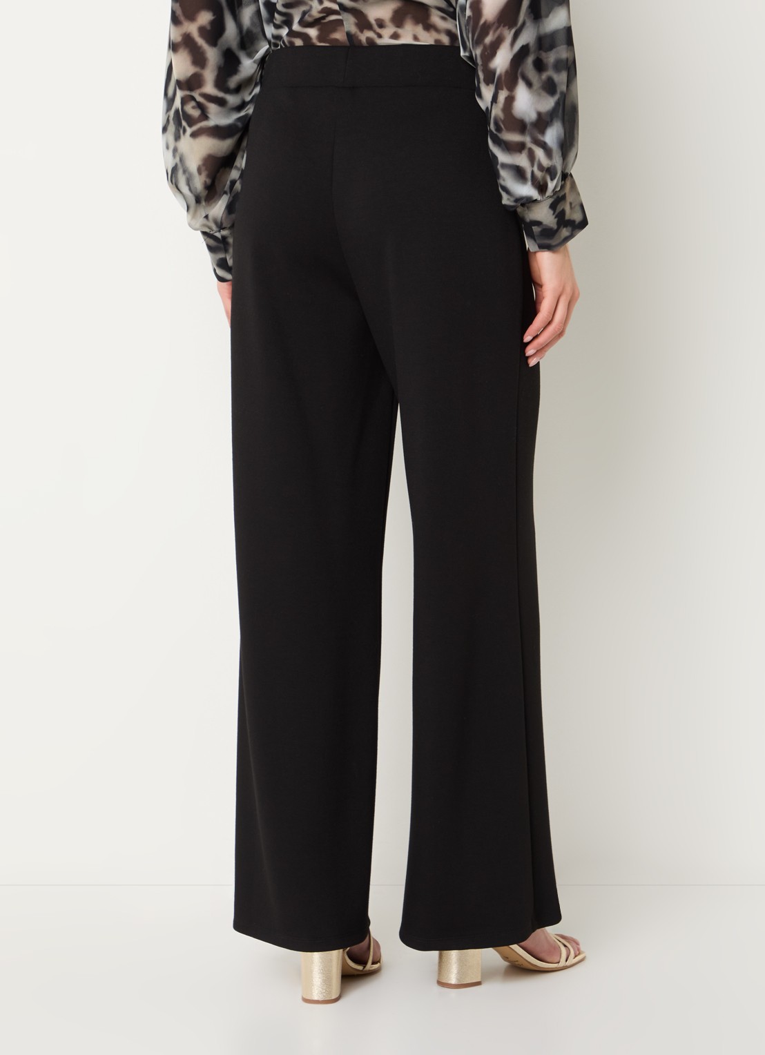 Joseph Ribkoff High waist wide fit pantalon met stretch - achterkant 4 zwart