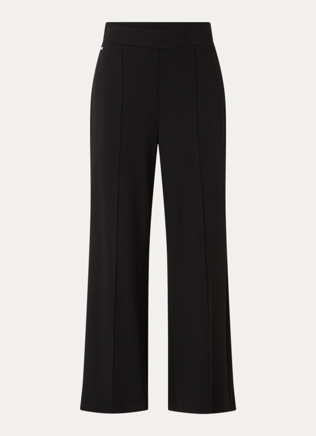 Joseph Ribkoff High waist wide fit pantalon met stretch - voorkant zwart