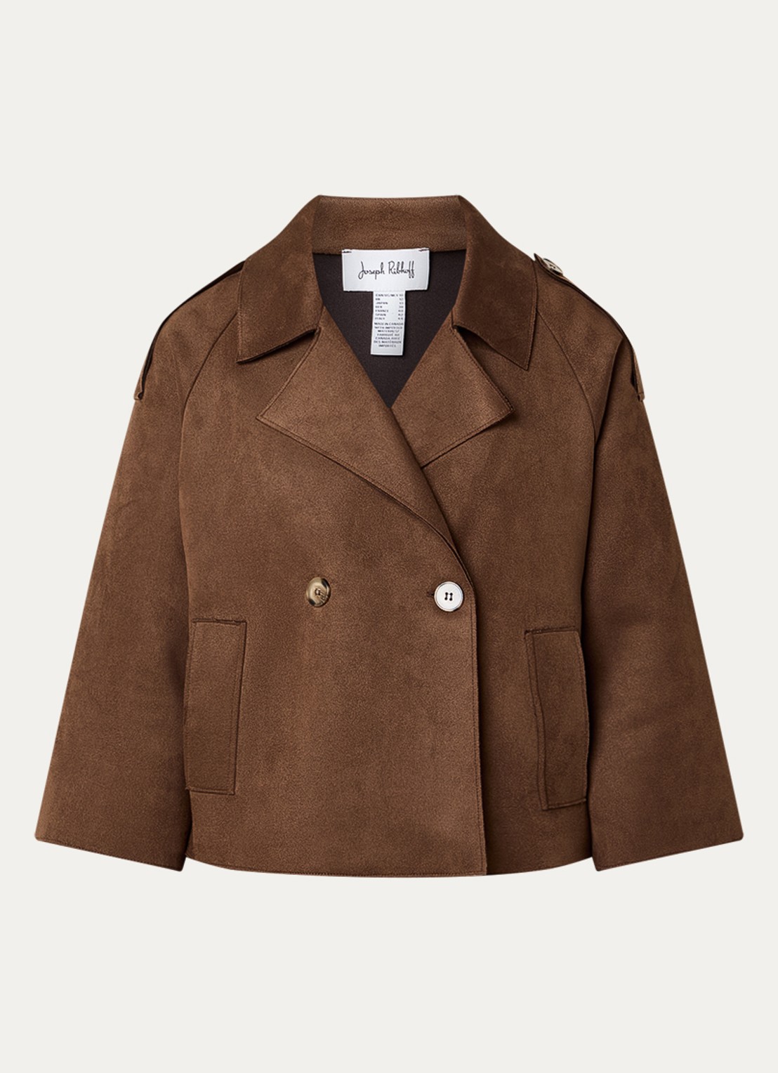 Joseph Ribkoff Jack met knoopsluiting - voorkant 3 hazelnootbruin