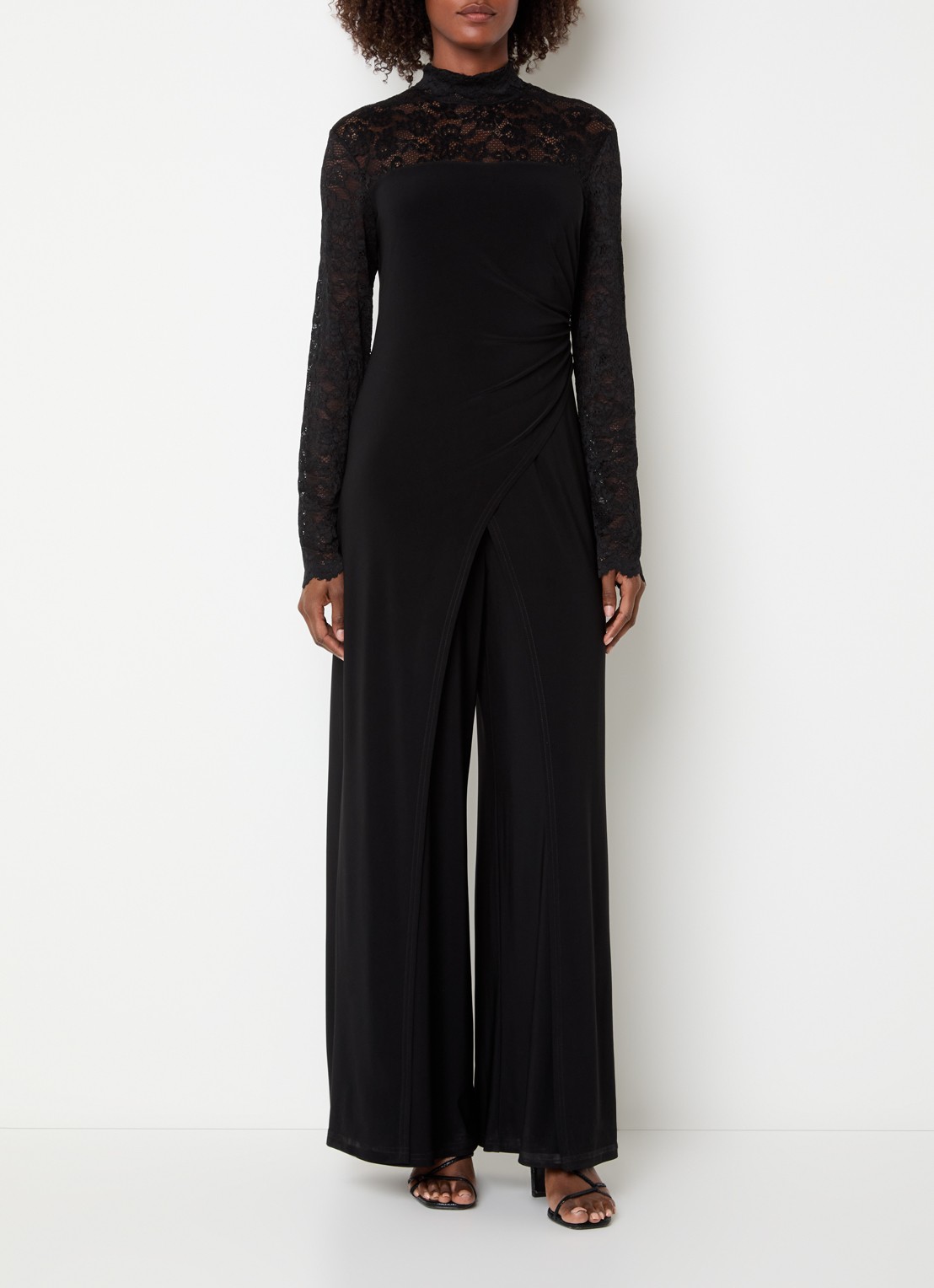 Joseph Ribkoff Jumpsuit met details van kant - detail zwart