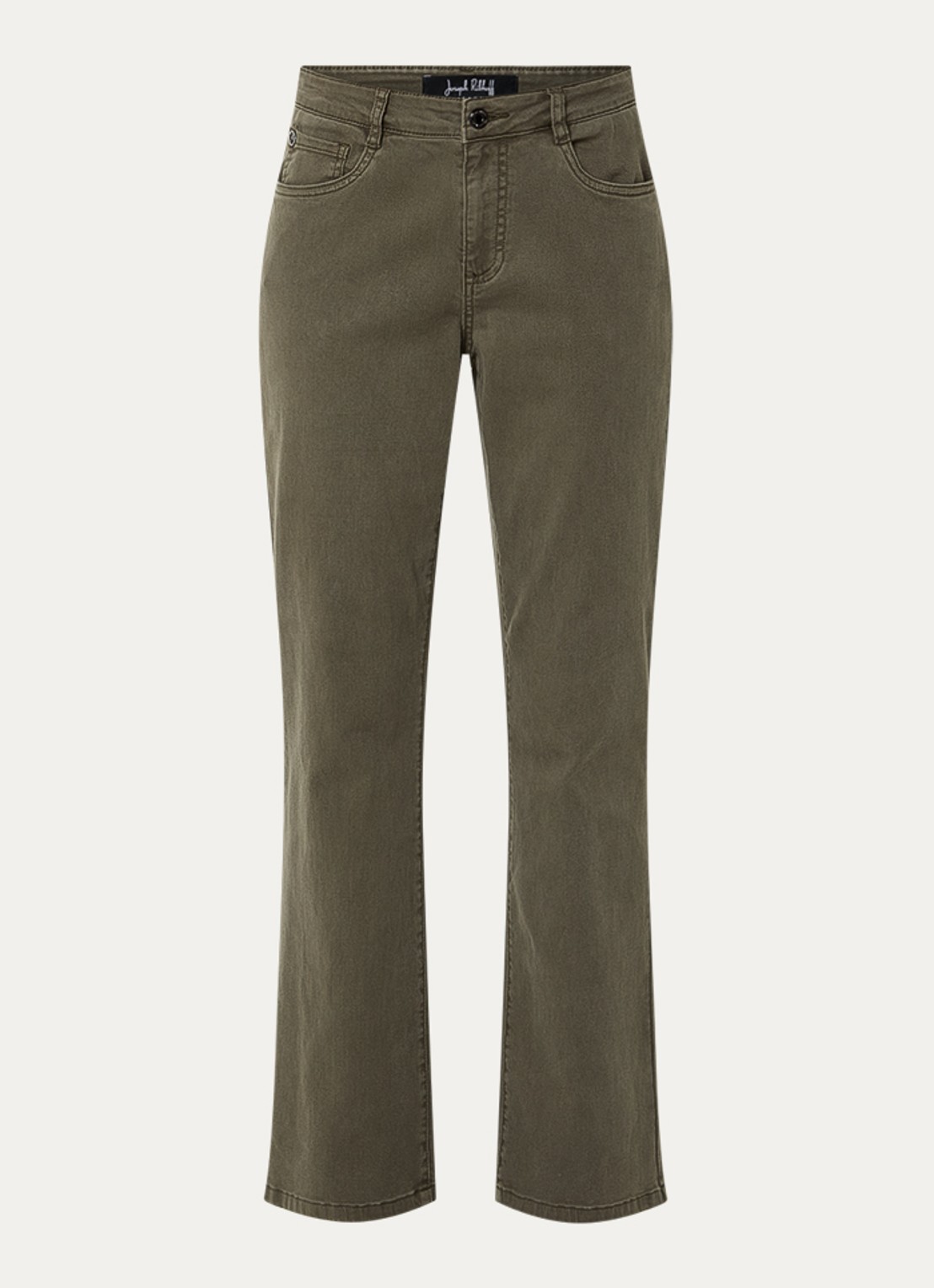 Joseph Ribkoff Low waist skinny fit jeans met gekleurde wassing - voorkant 3 olijfgroen