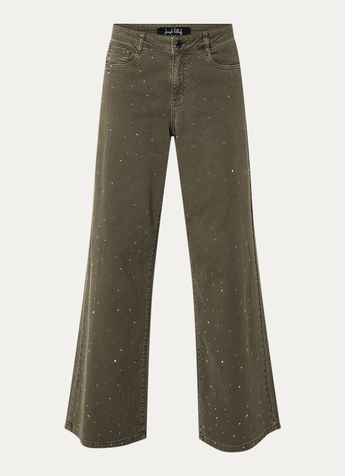 Joseph Ribkoff Low waist straight fit jeans met gekleurde wassing - voorkant 3 olijfgroen