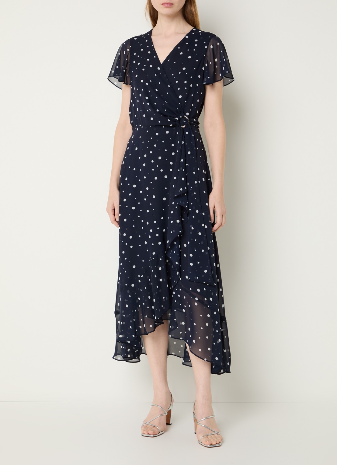 Joseph Ribkoff Midi tuniekjurk met print - detail 3 donkerblauw