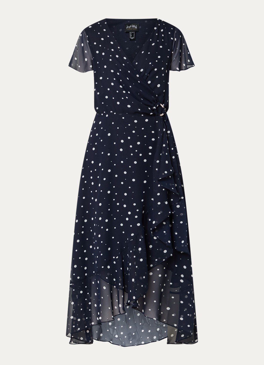 Joseph Ribkoff Midi tuniekjurk met print - voorkant donkerblauw
