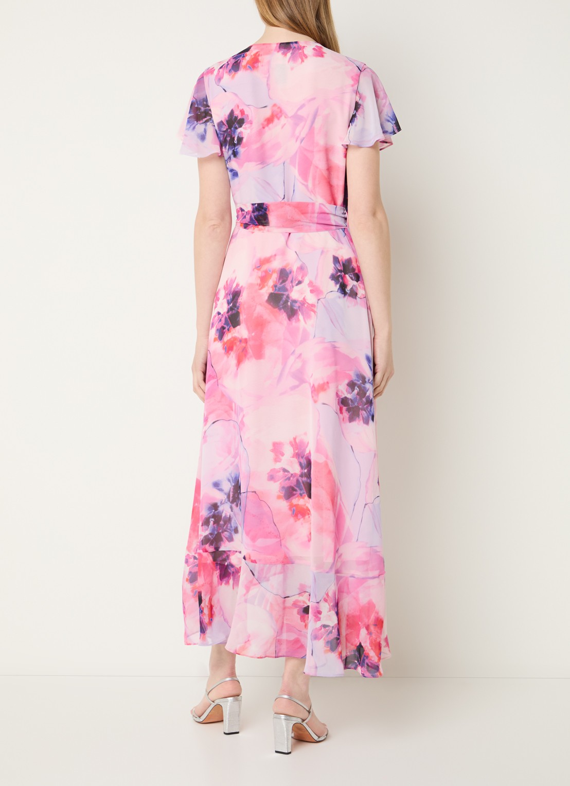 Joseph Ribkoff Midi tuniekjurk met print - achterkant 4 roze