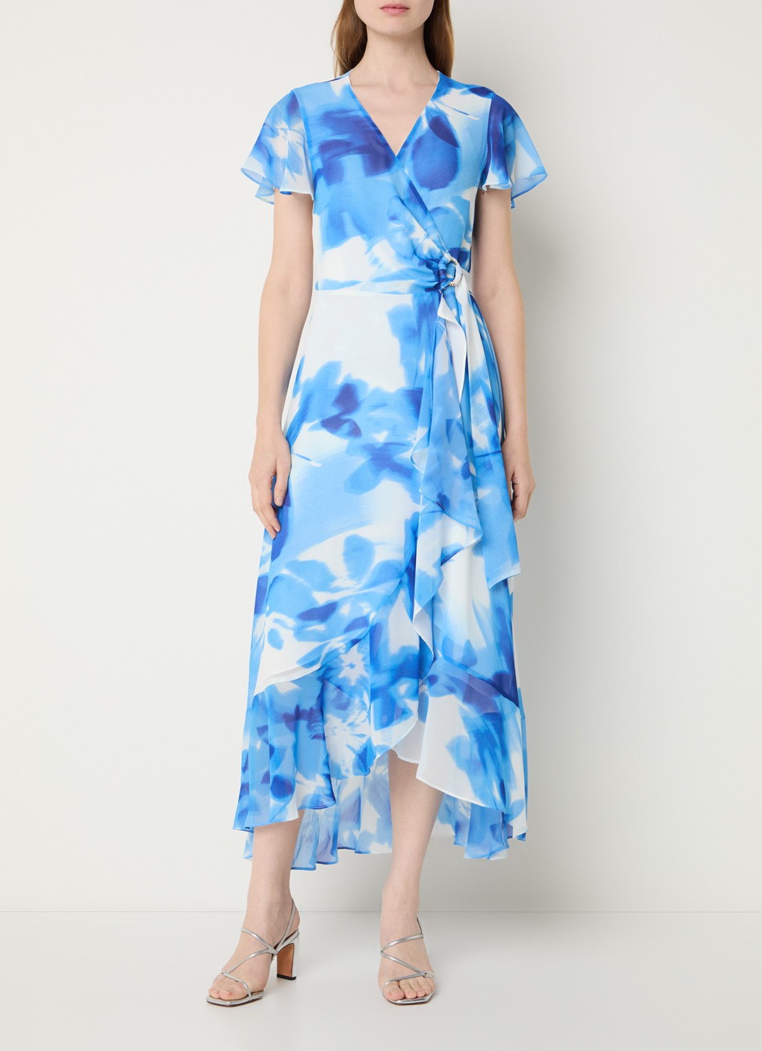 Joseph Ribkoff Midi tuniekjurk met print - detail donkerblauw