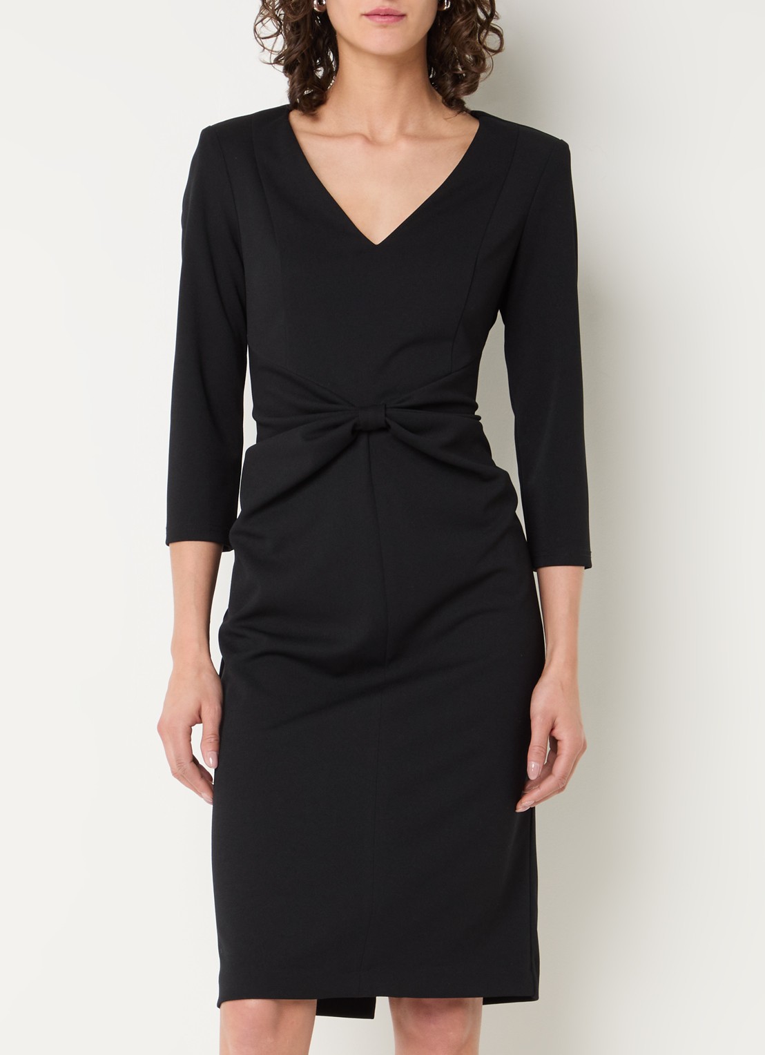 Joseph Ribkoff Mini jurk met plooidetail - detail zwart