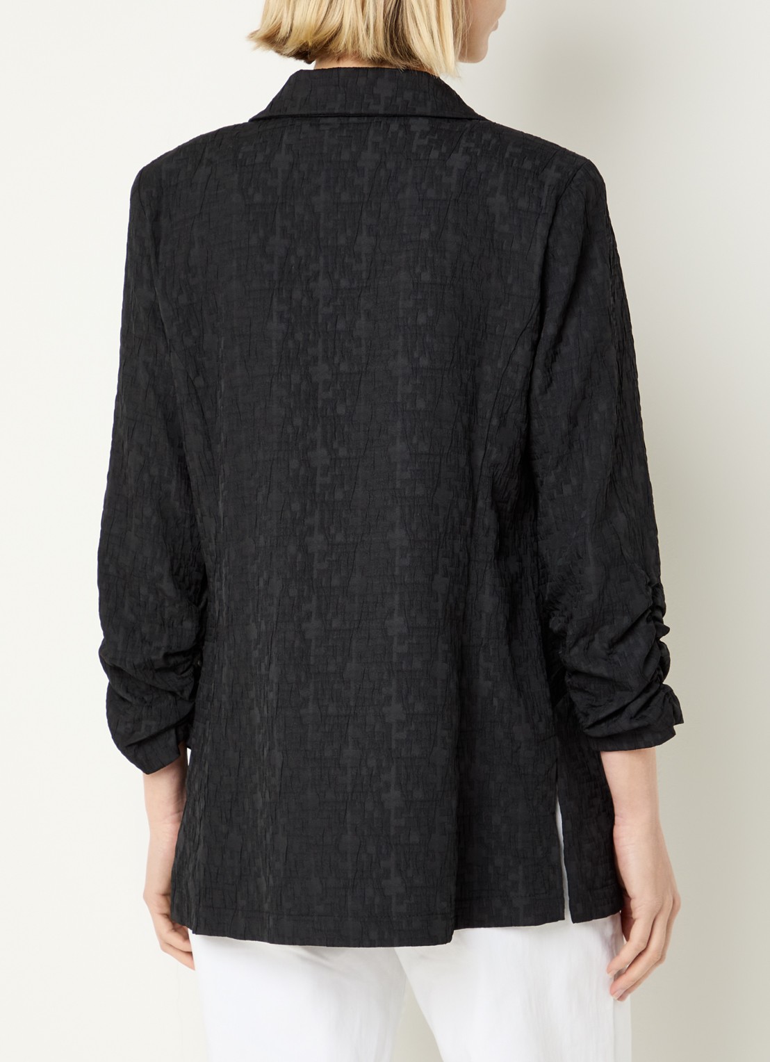 Joseph Ribkoff Oversized blazer met structuur - achterkant 3 zwart
