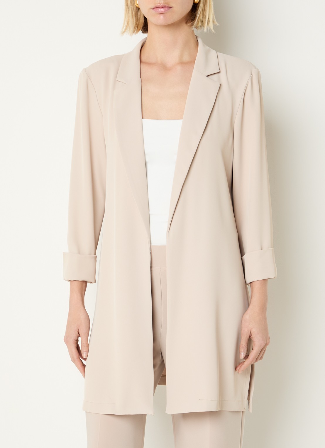Joseph Ribkoff Oversized blazer met zijsplit - detail 3 creme